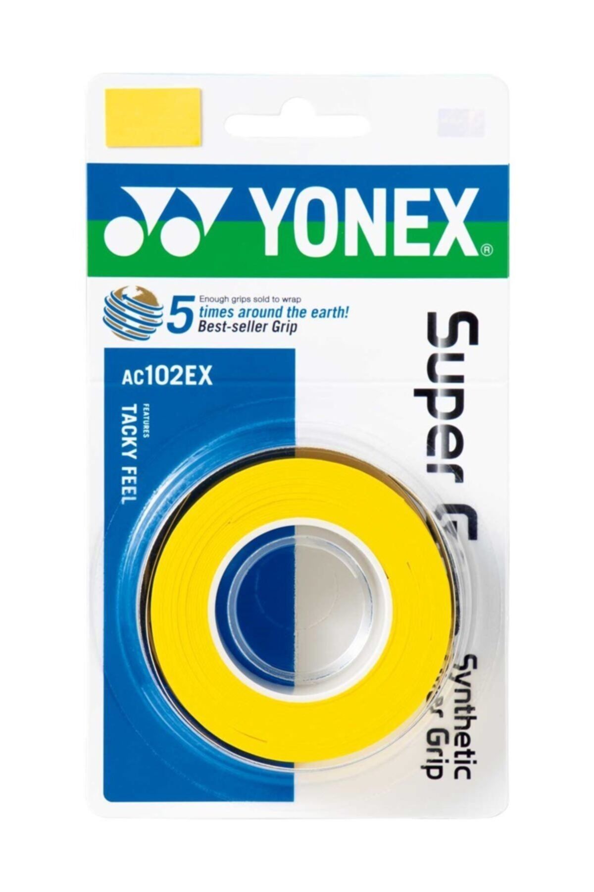 YONEX Ac102-3 Super Grab 3 Lü Sarı Overgrip