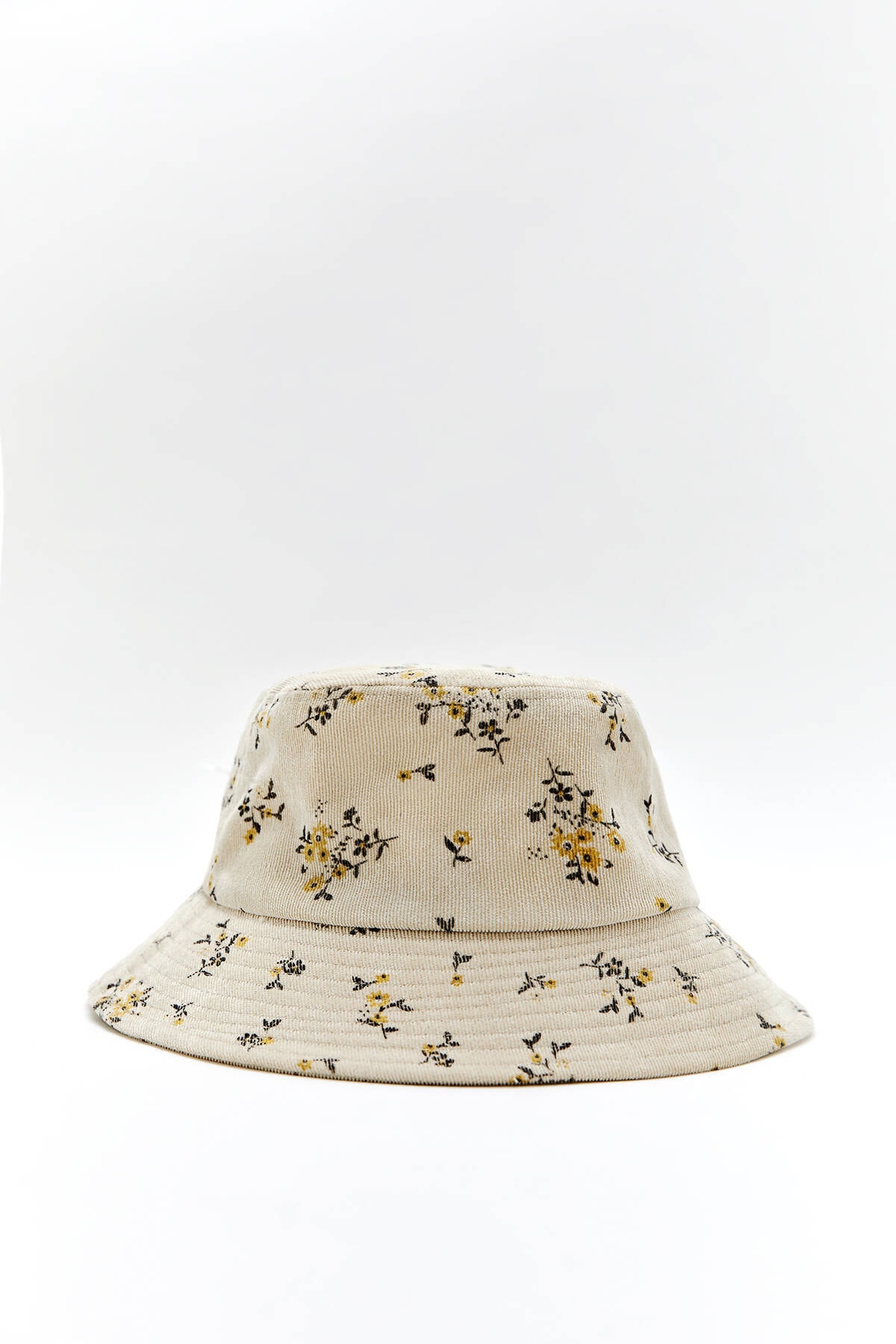 Pull & Bear Çiçek Desenli Fitilli Kadife Kese Şapka