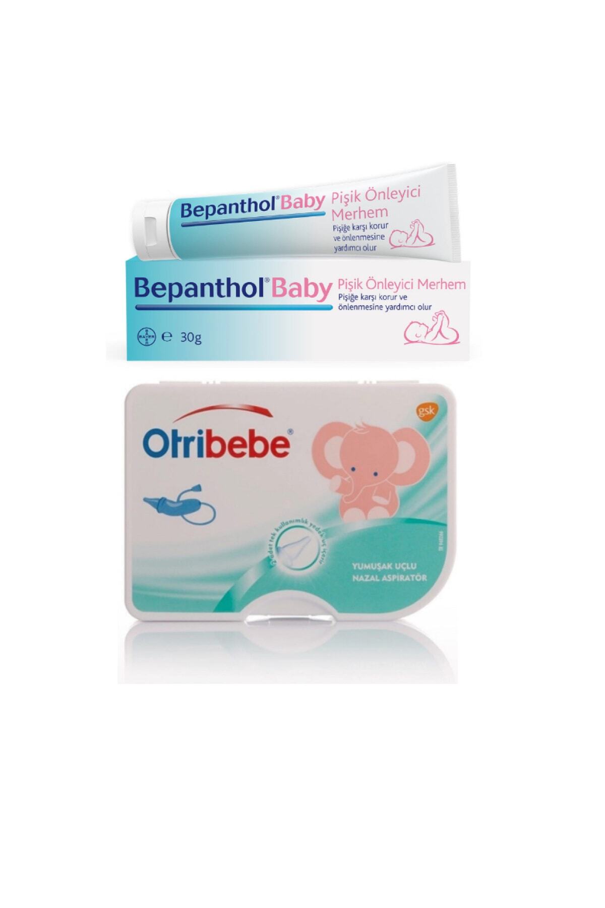 Otribebe Yumuşak Uçlu Nazal Aspiratör + Bepanthol Baby Pişik Önleyici Merhem 30 Gr
