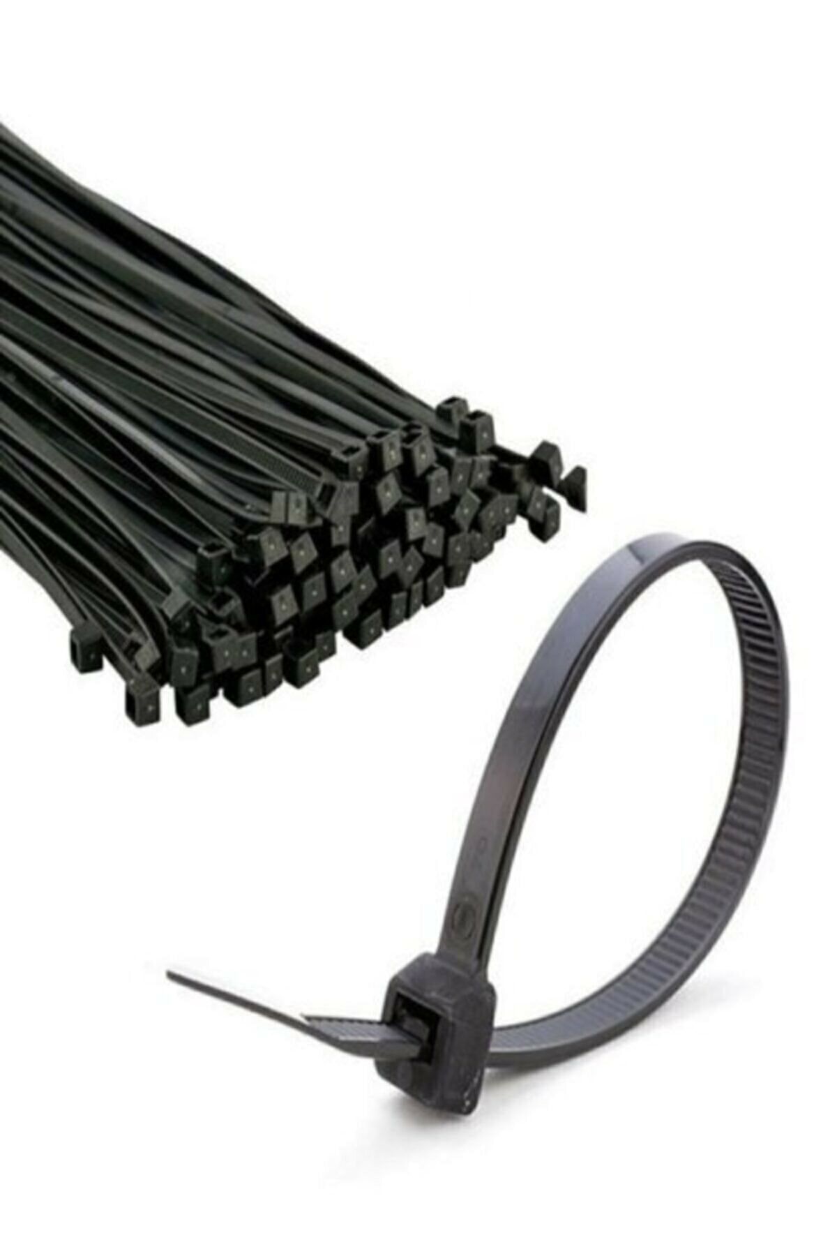 ZENİTH 100 Adet Siyah Plastik Kelepçe Cırt Kablo (3,6x300mm)