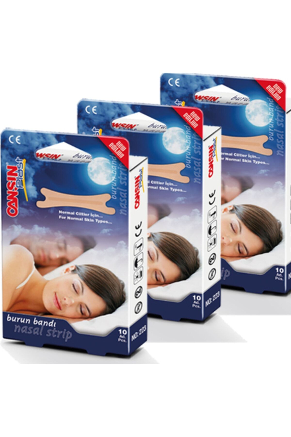 CANSIN Nasal Strips Horlama Burun Bandı 10 Adet X 3 Adet