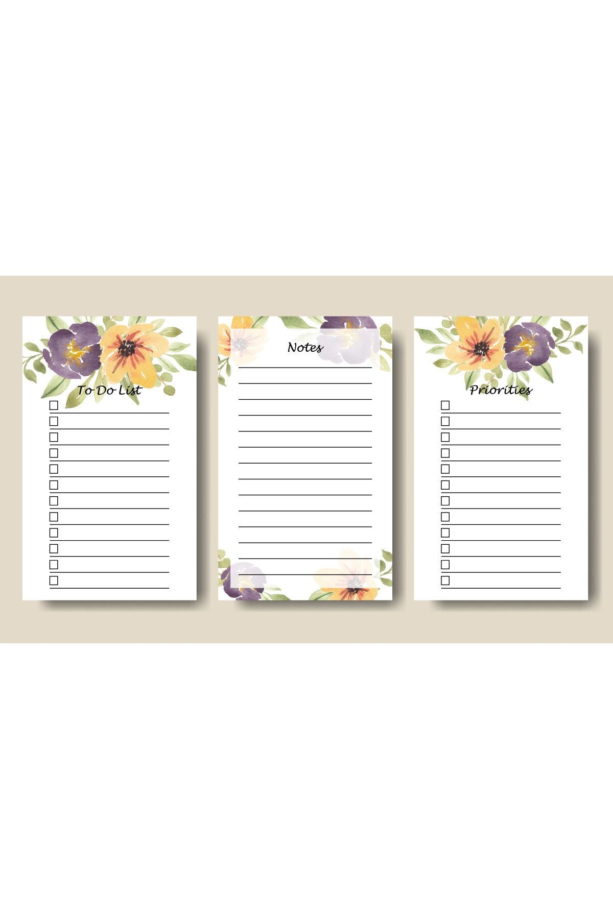 Ünsal Desing Yapılacaklar List, Note, Öncelikler Pvc 21x29.7cm To Do List Notes Priorities