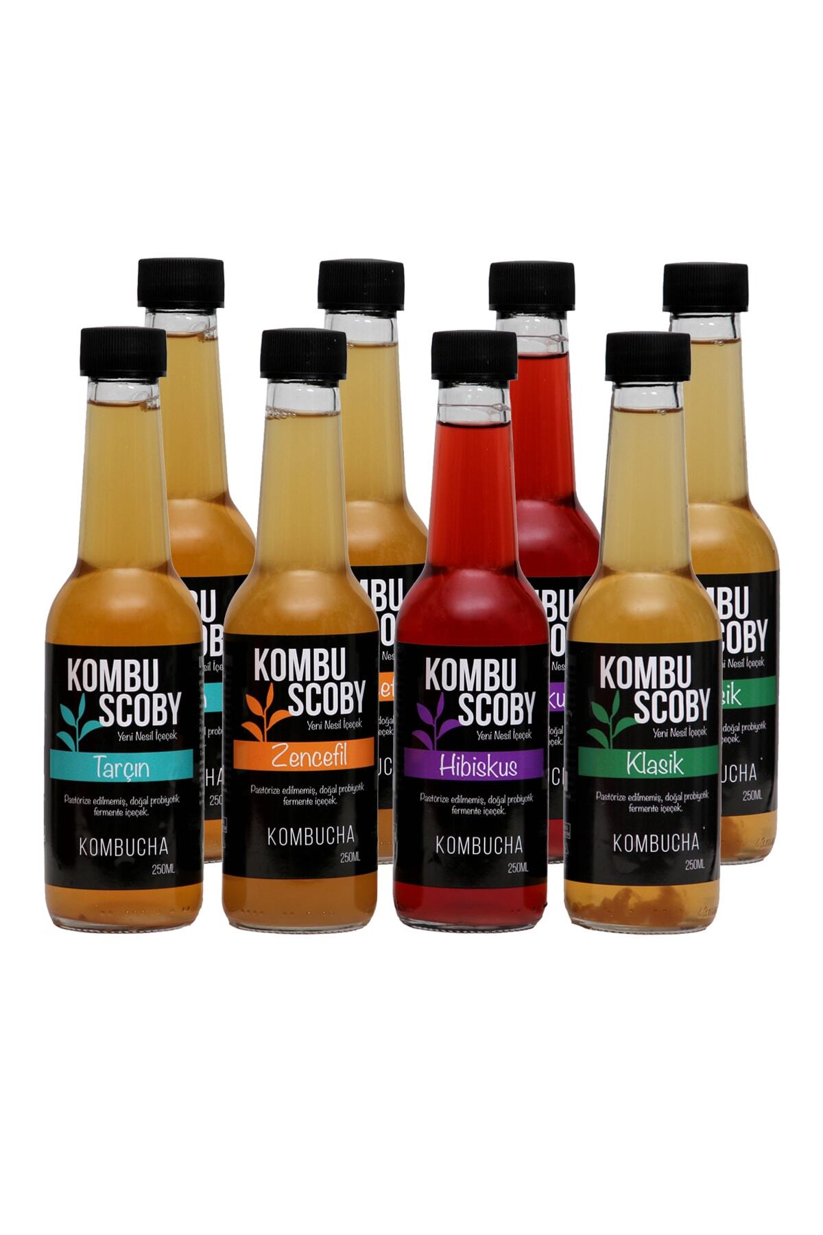 KombuScoby Kombucha Kombucha Karışık Yeni Nesil İçeçek 8 adet x 250 ml