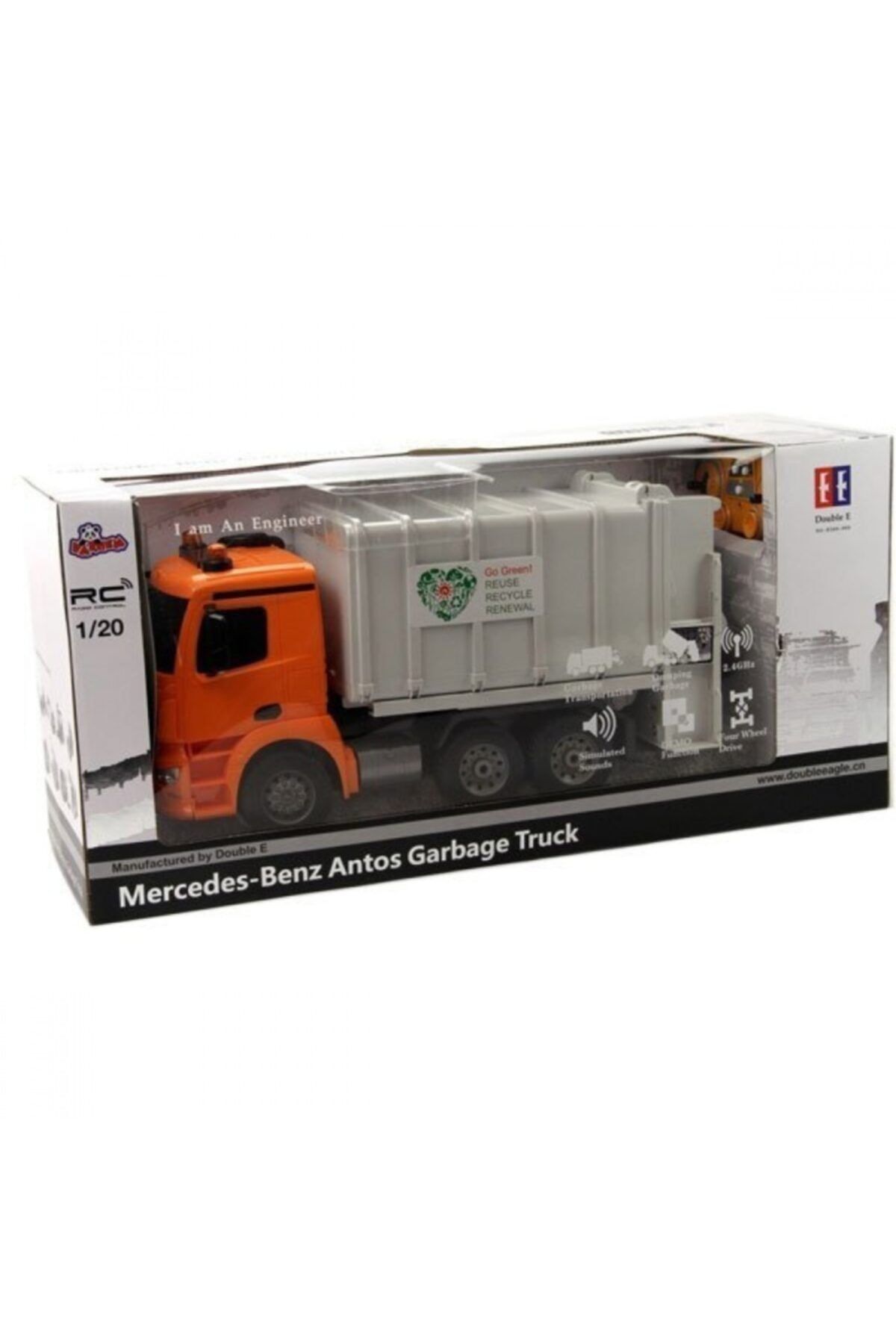 BEKA E560-003 1:20 Kumandalı Şarjlı Çöp Kamyonu