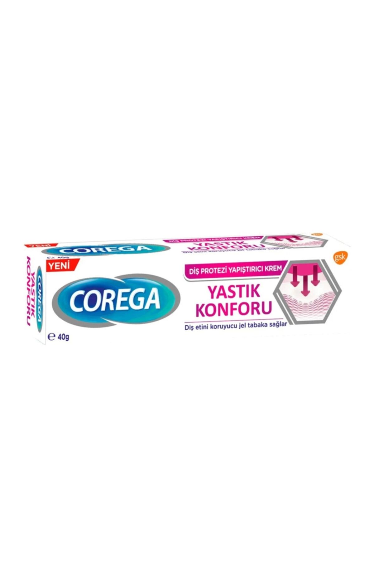 Corega Yapıştırıcı Krem 40 gr Yastık Konforu