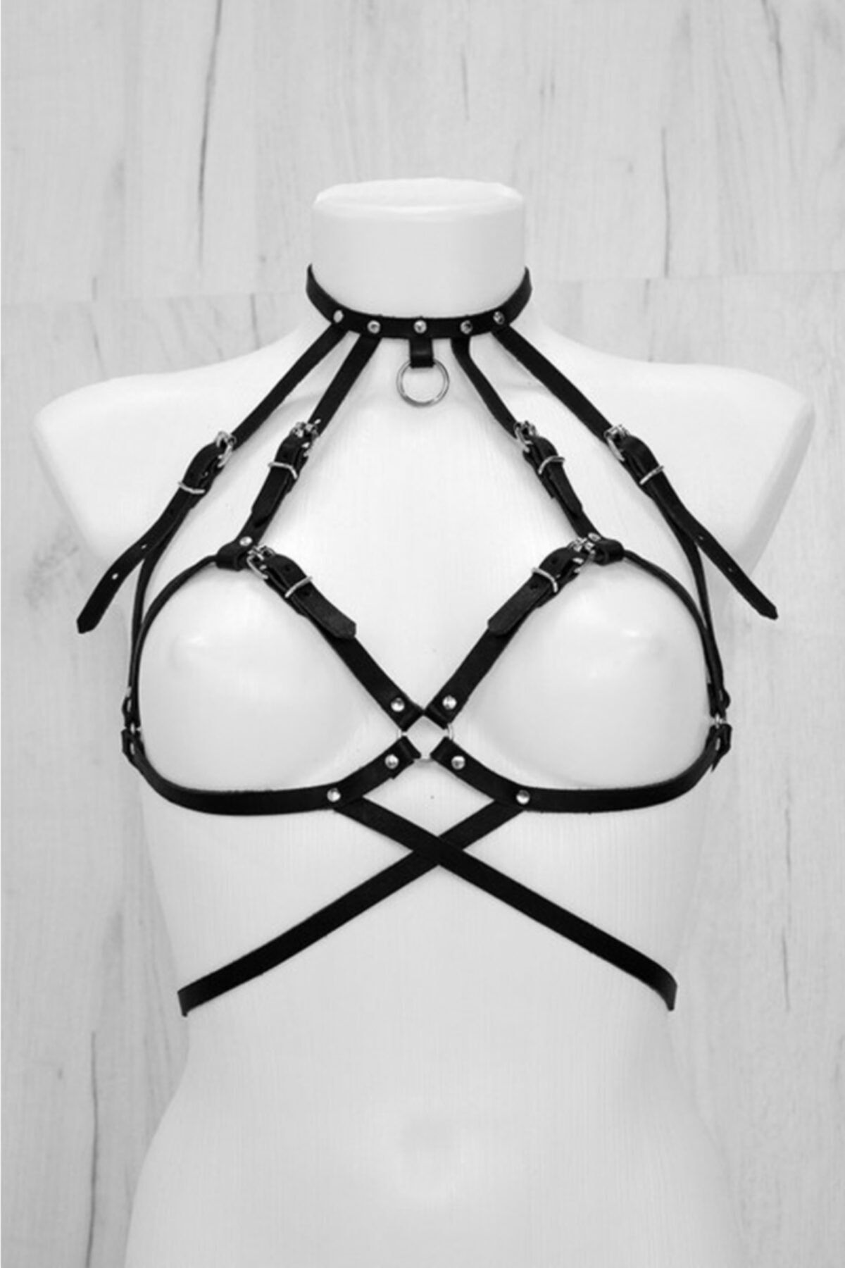 The She Deri İç Giyim Fantezi Giyim Deri Harness Apft330