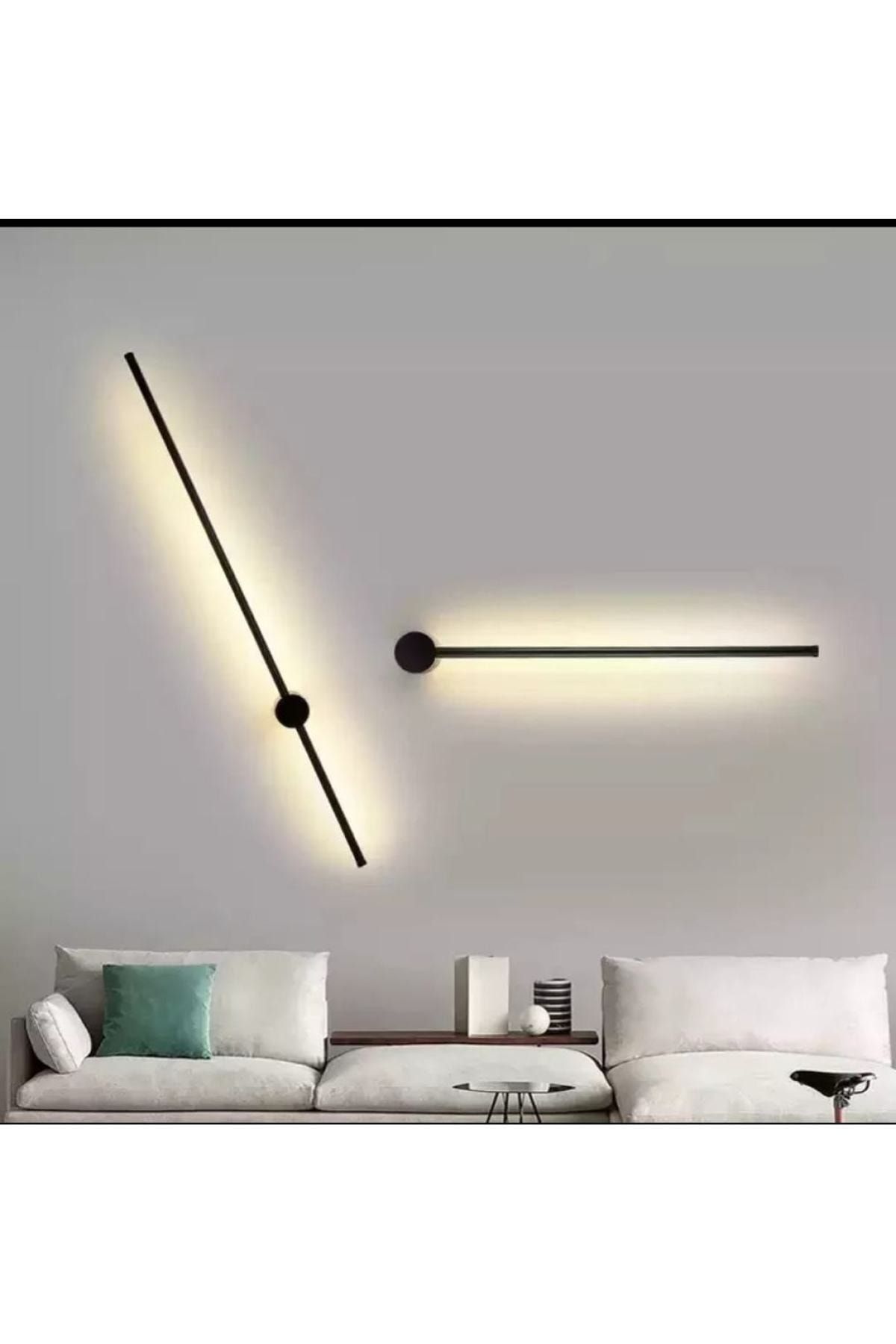 AK LED AYDINLATMA Dekoratif Modern Aplik - 100 Cm Siyah Kasa Günışığı