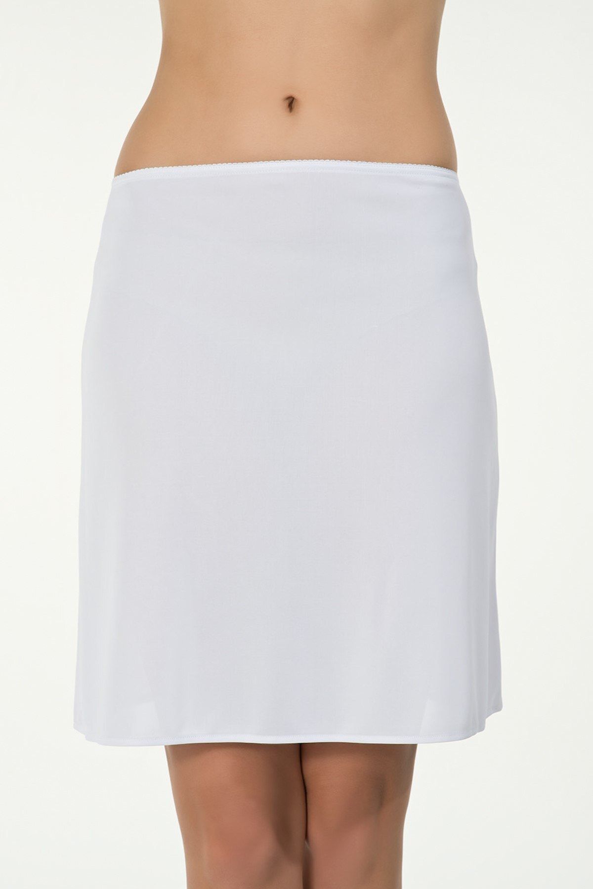 Kom Kadın Beyaz Basic Midi Jüpon Jp0048701beya