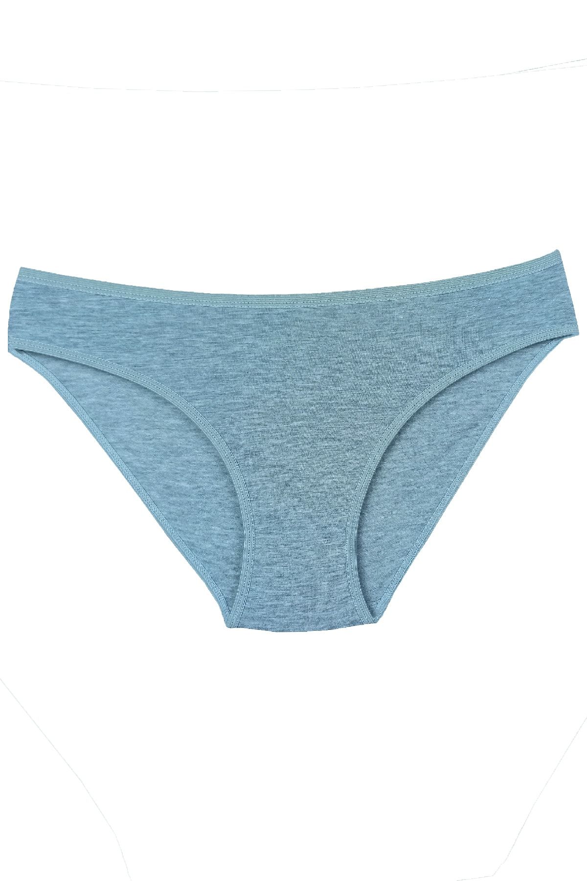 Bluence Büyük Beden Kadın Gri Likralı Slip Külot