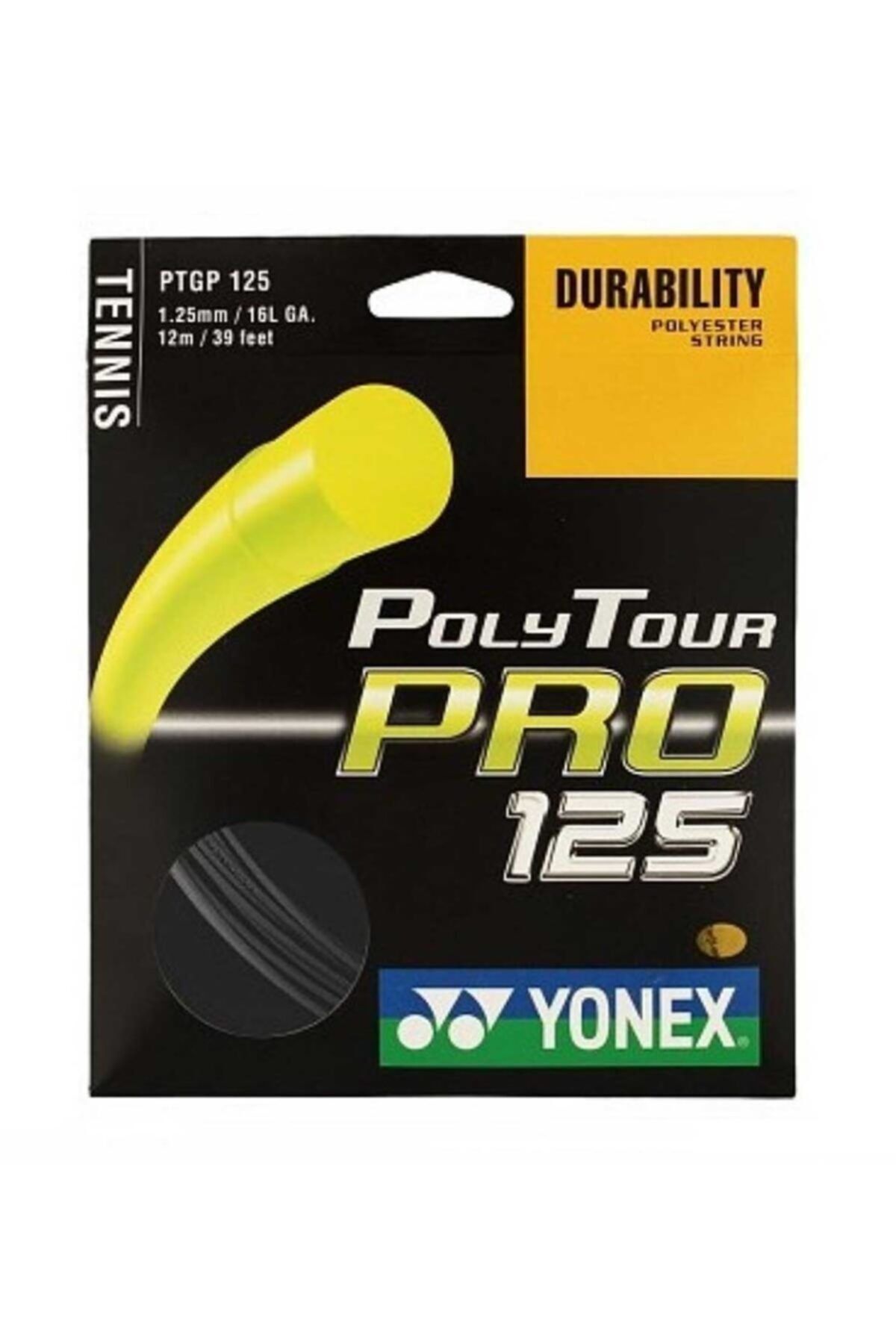 YONEX Poly Tour Pro 125 12m Siyah Tekli Kordaj Paketi