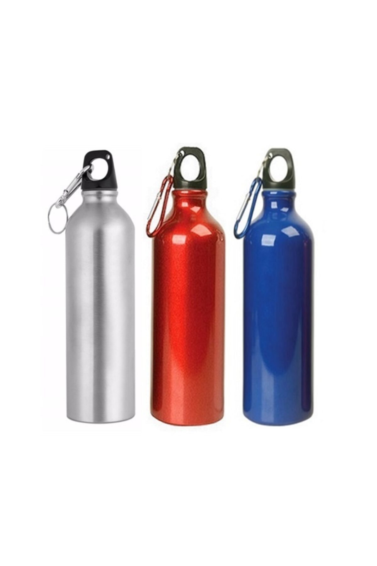 reyoto Su Matarası Metal Suluk Askılı 600 ml Metalik Renk