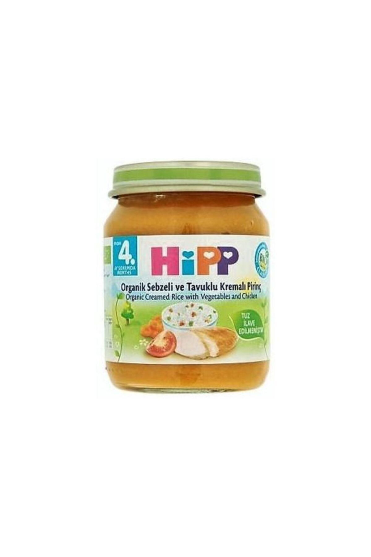 Hipp Organik Sebze ve Tavuklu Kremalı Pirinç 125 gr