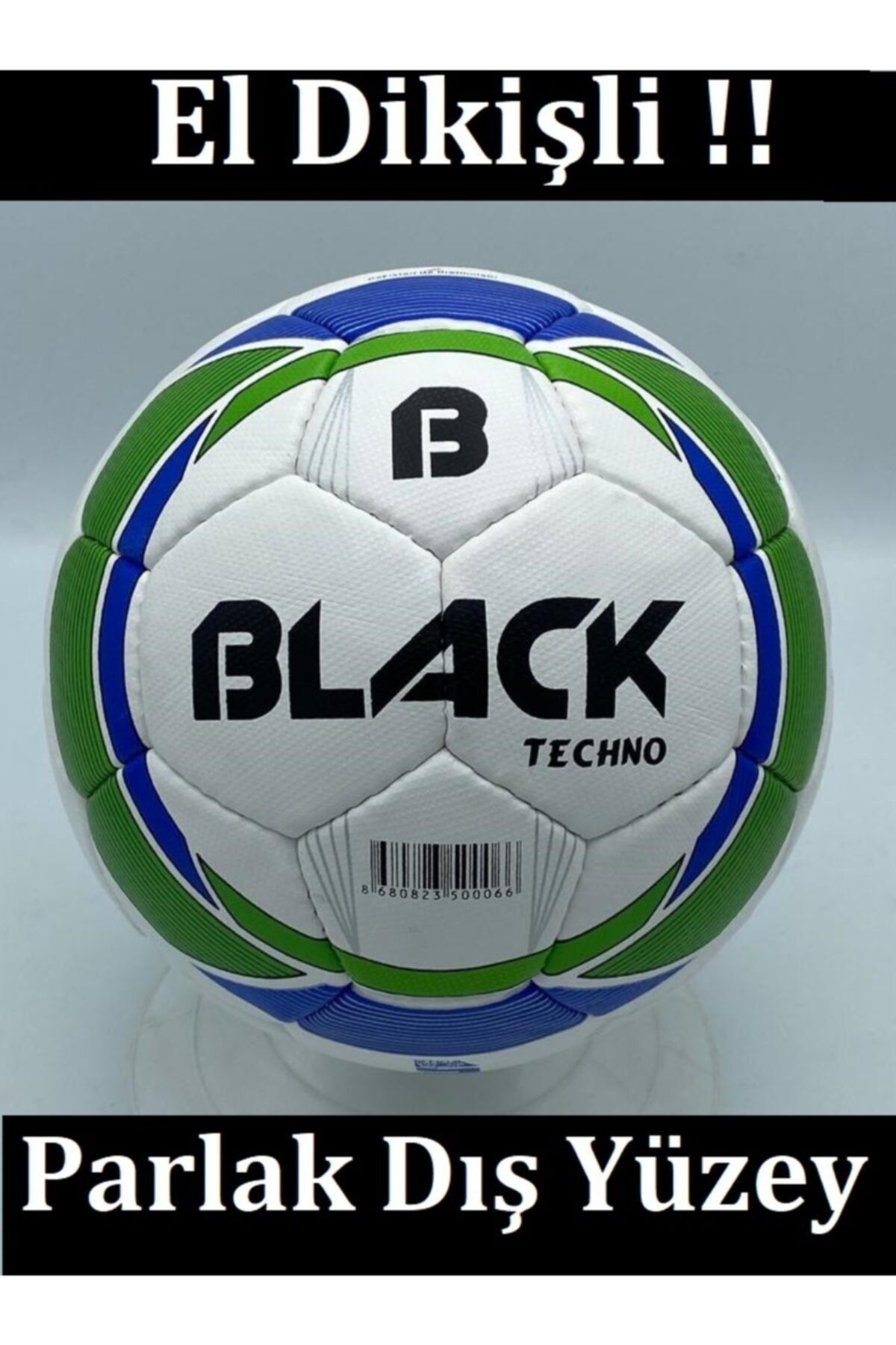 Povit Sert Zemin Için Çok Katmanlı 420 Gr 32 Parça 4 Astarlı Poliüretan Deri Black Techno No:5 Futbol Topu
