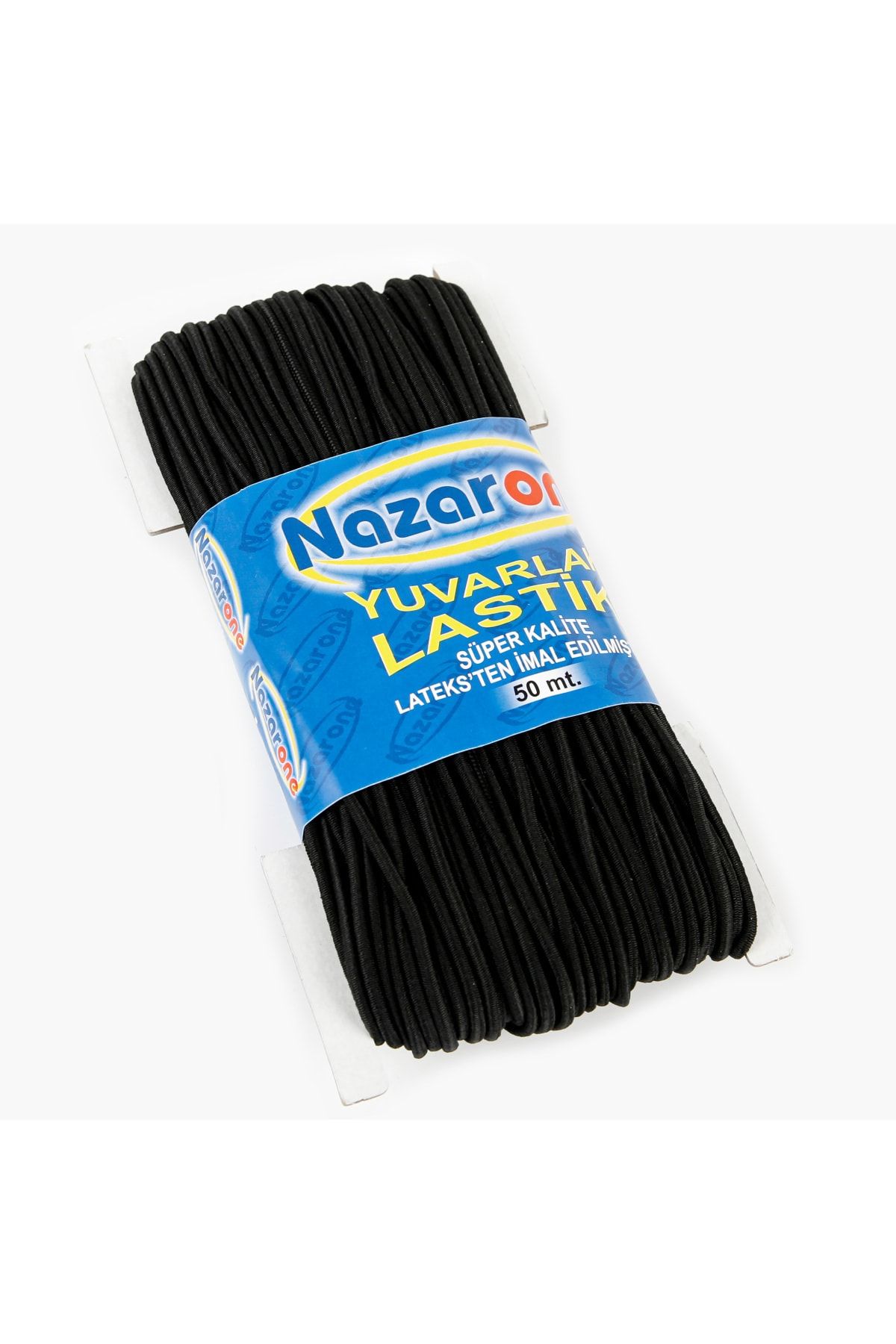 Nazarone Yuvarlak Lastik 50mt Siyah