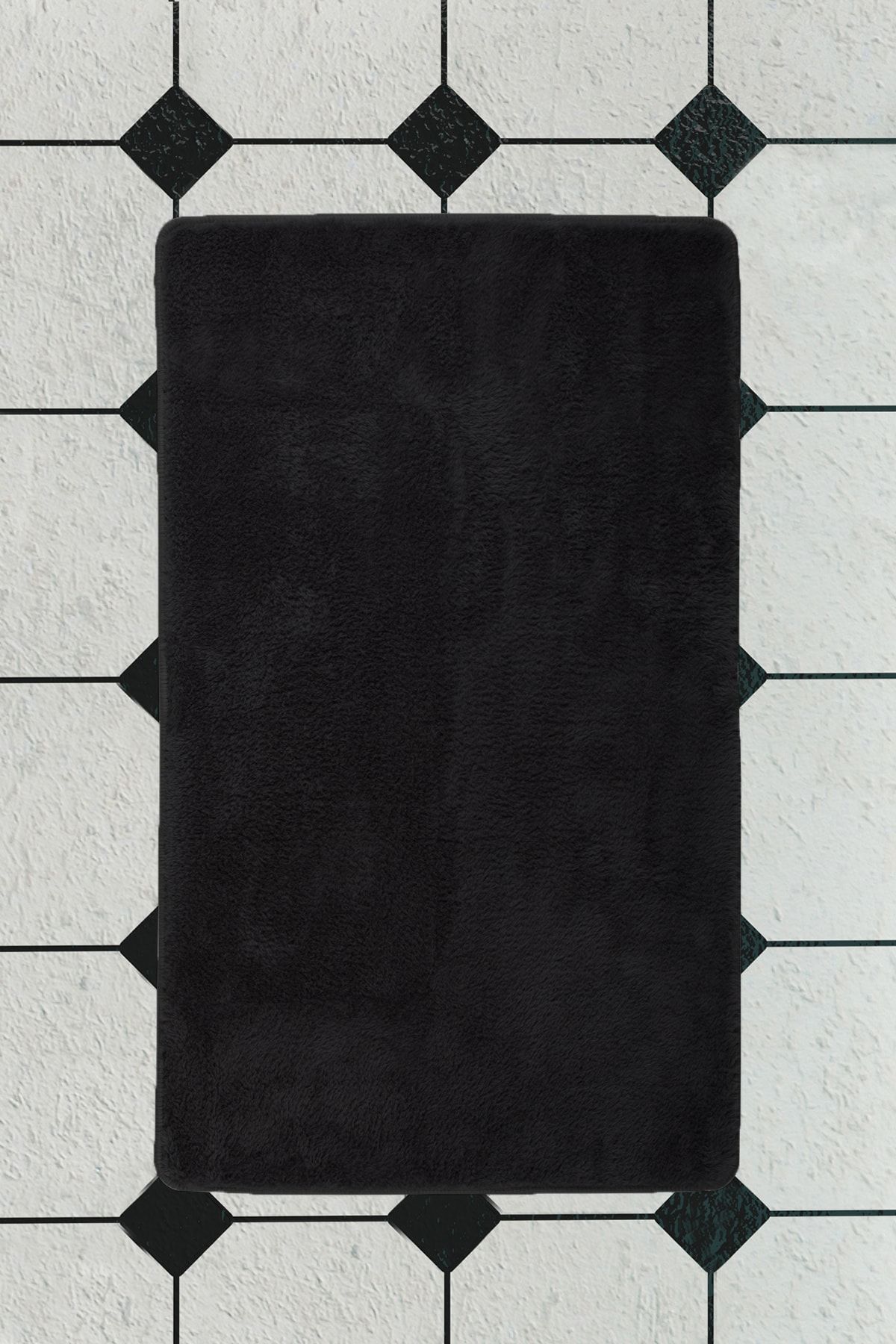 Chilai Home Plush Siyah Banyo Halısı 70x120 Cm