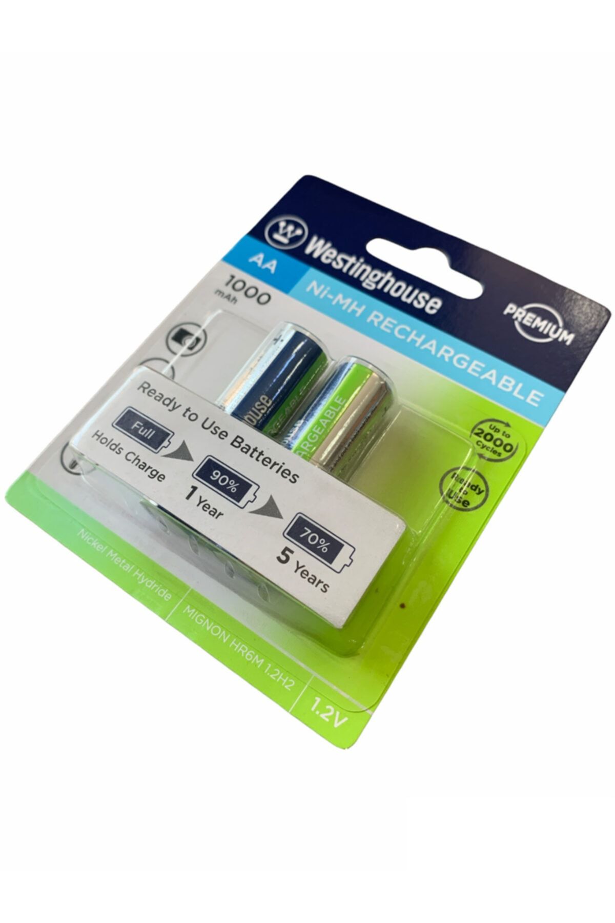 ATAELEKTRONİK West Aa 1000 Mah Fotoğraf Makineleri Için Pili Şarjlı Pil Aa Kalem Ni-mh 1000mah 1 Kart 2 Adet Pil