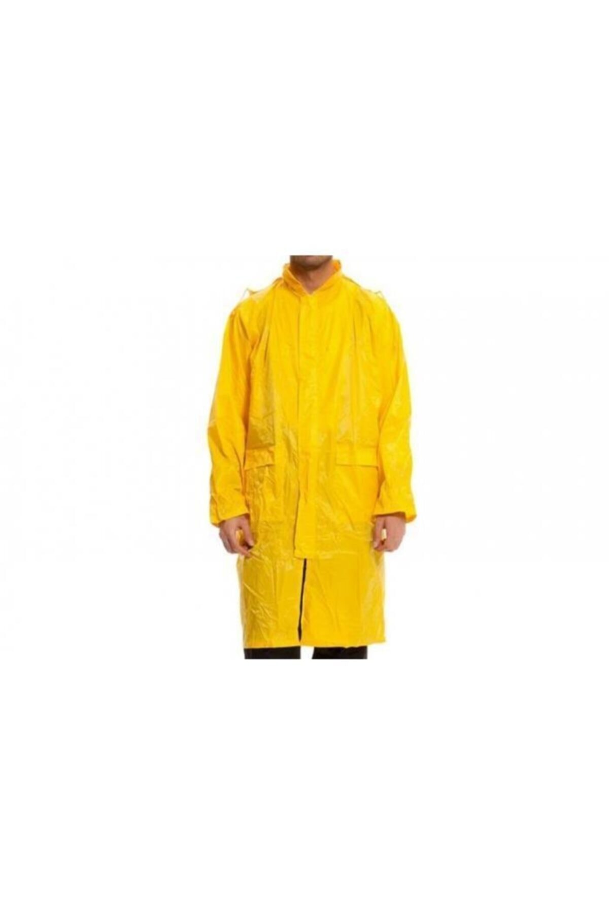 alfapazar Kapüşonlu Sarı Pvc Yağmurluk Xxl