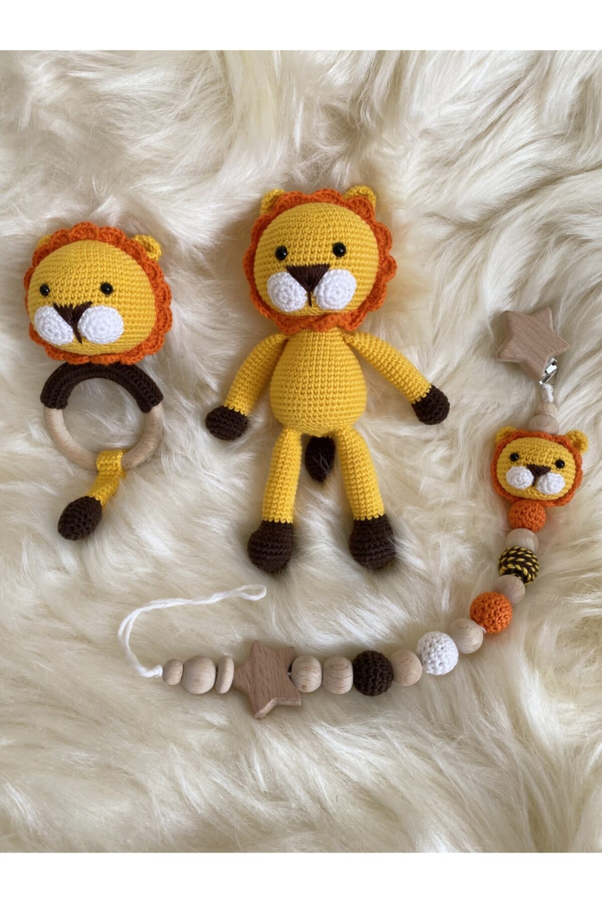 Bebe Aslancık Amigurumi K Oyuncak Seti 3’lü