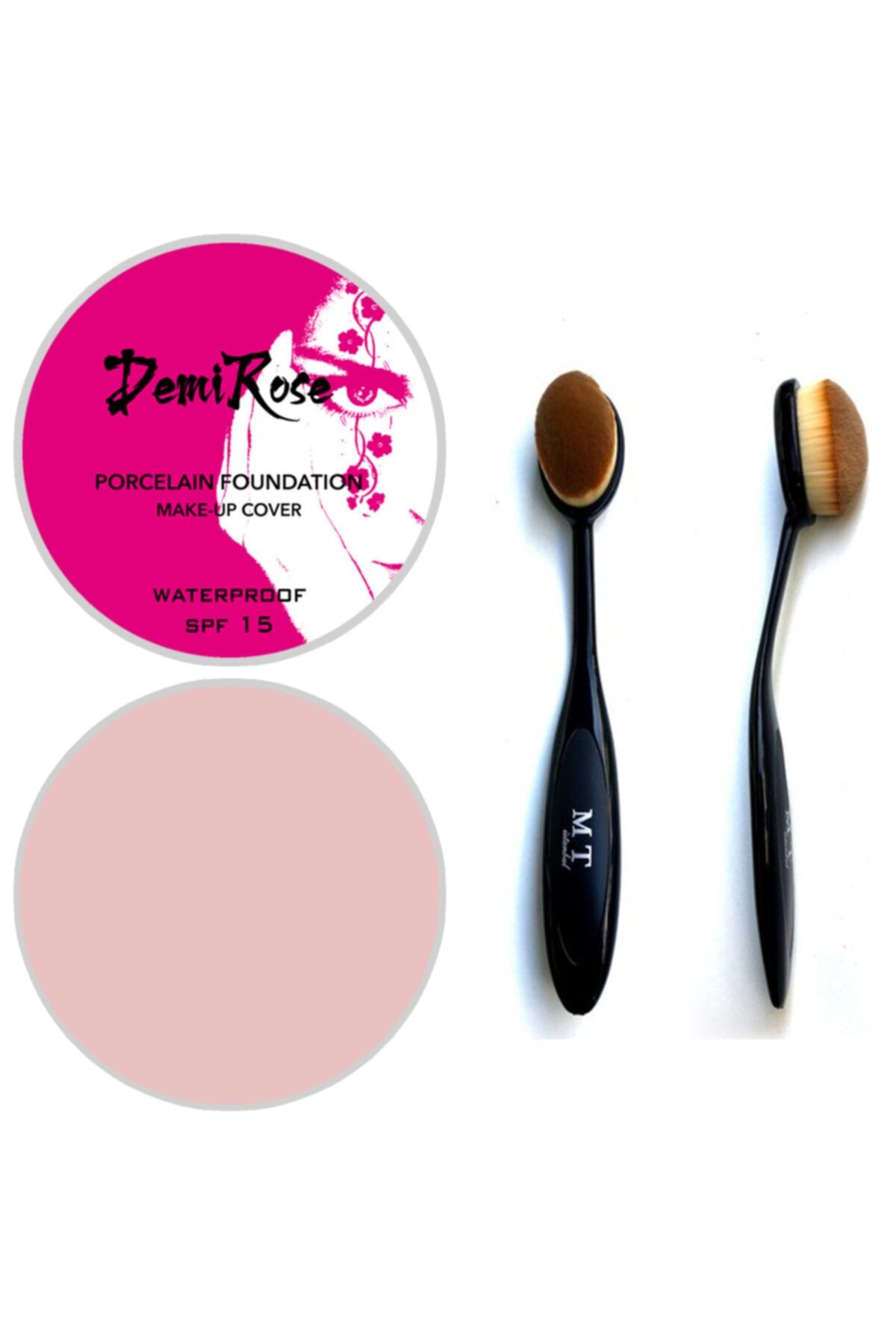 DemiRose Porselen Fondöten Make-up Cover (209: Açık Ten) Porselen Makyaj Seti