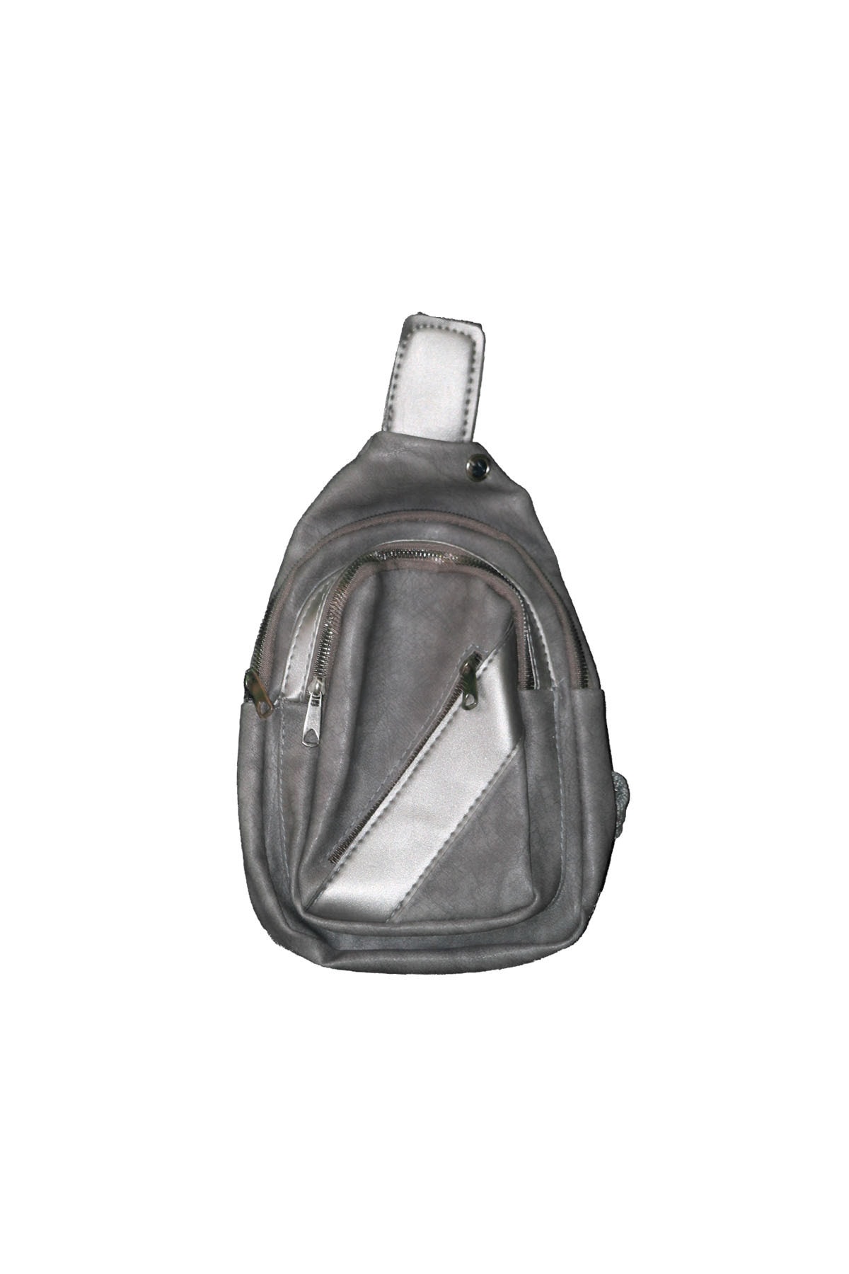 SUKHABUTİK Gri Kadın Göğüs Çantası Üç Bölmeli