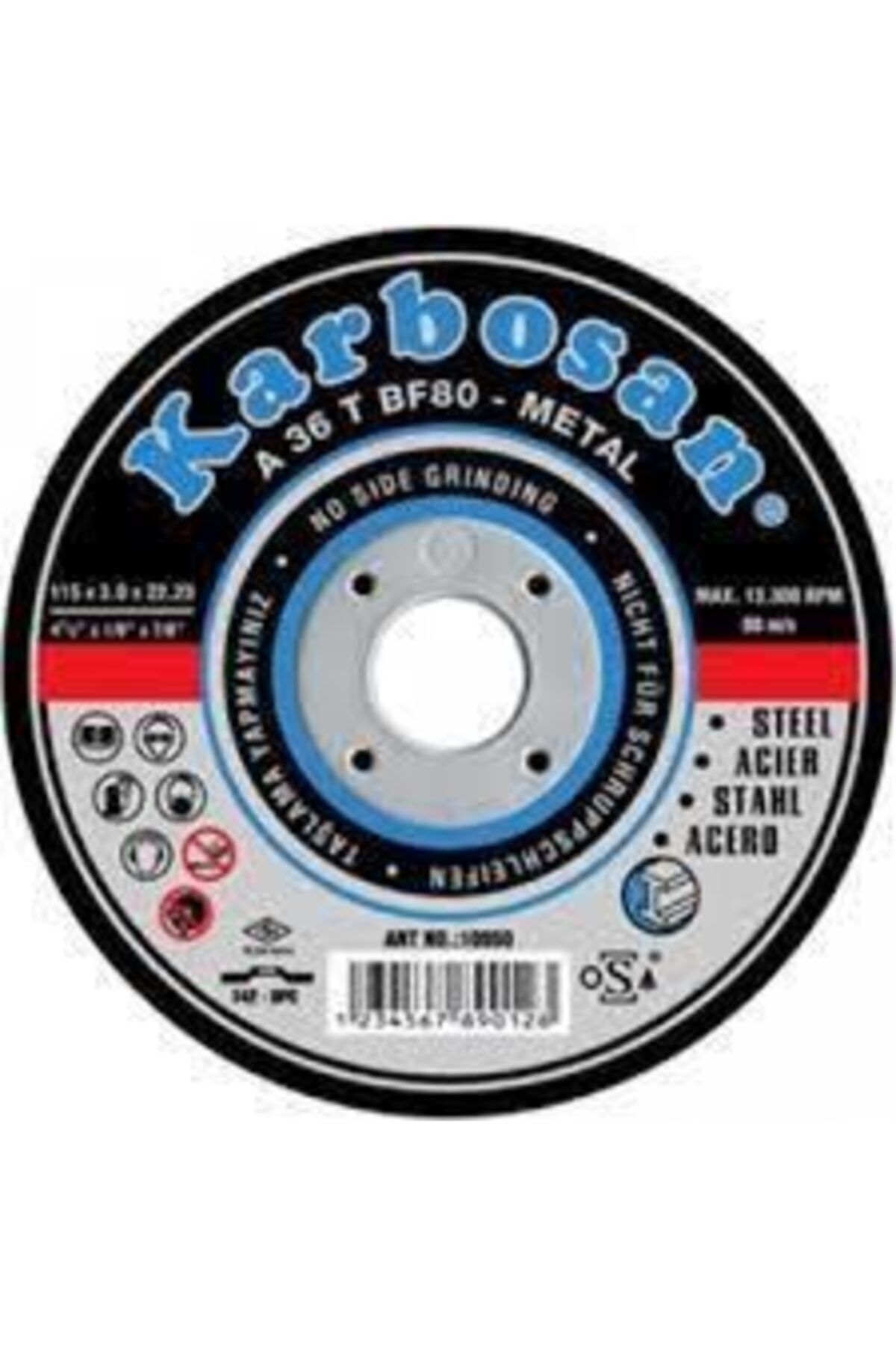KARBOSAN 180x3.0x22.23 Metal Kesme Taşı 25 Adet