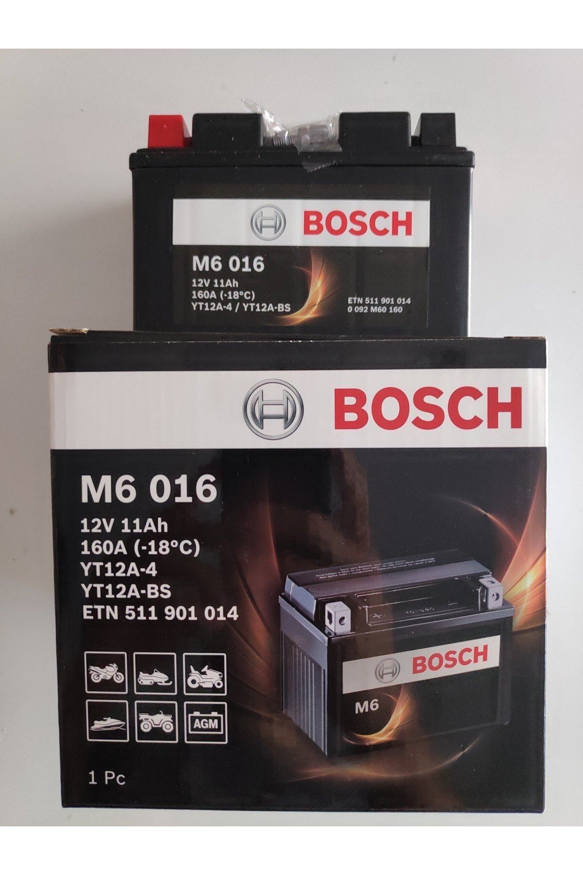 Bosch M6016 Yt12a-bs Sym Joymax 250 Motosiklet Akü