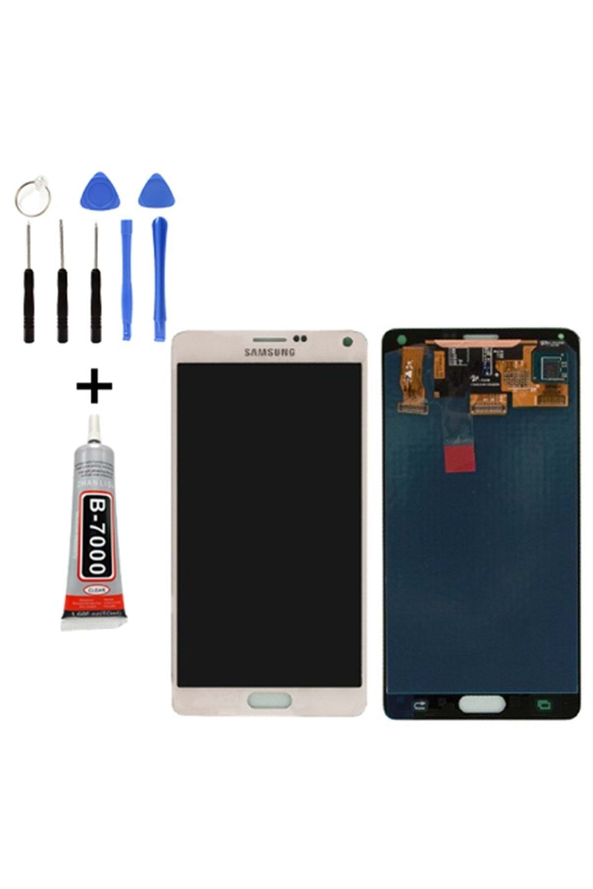 Tk Tech SAMSUNG NOTE 4 EDGE N915  LCD EKRAN DOKUNMATİK BEYAZ TAMİR SETİ YANINDA !!!