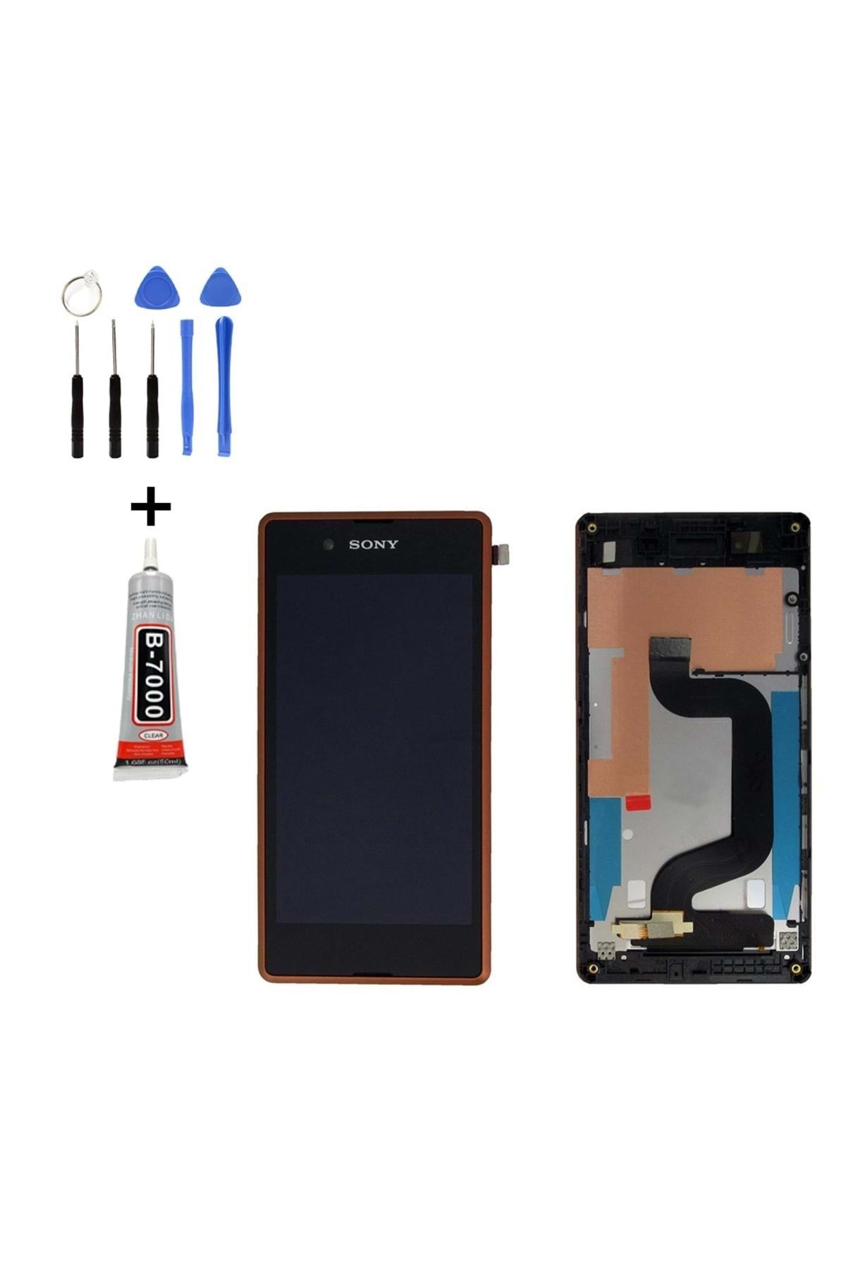 Tk Tech Sony Xperia E3 Lcd Ekran Dokunmatik Siyah Tamir Seti Yanında !!!