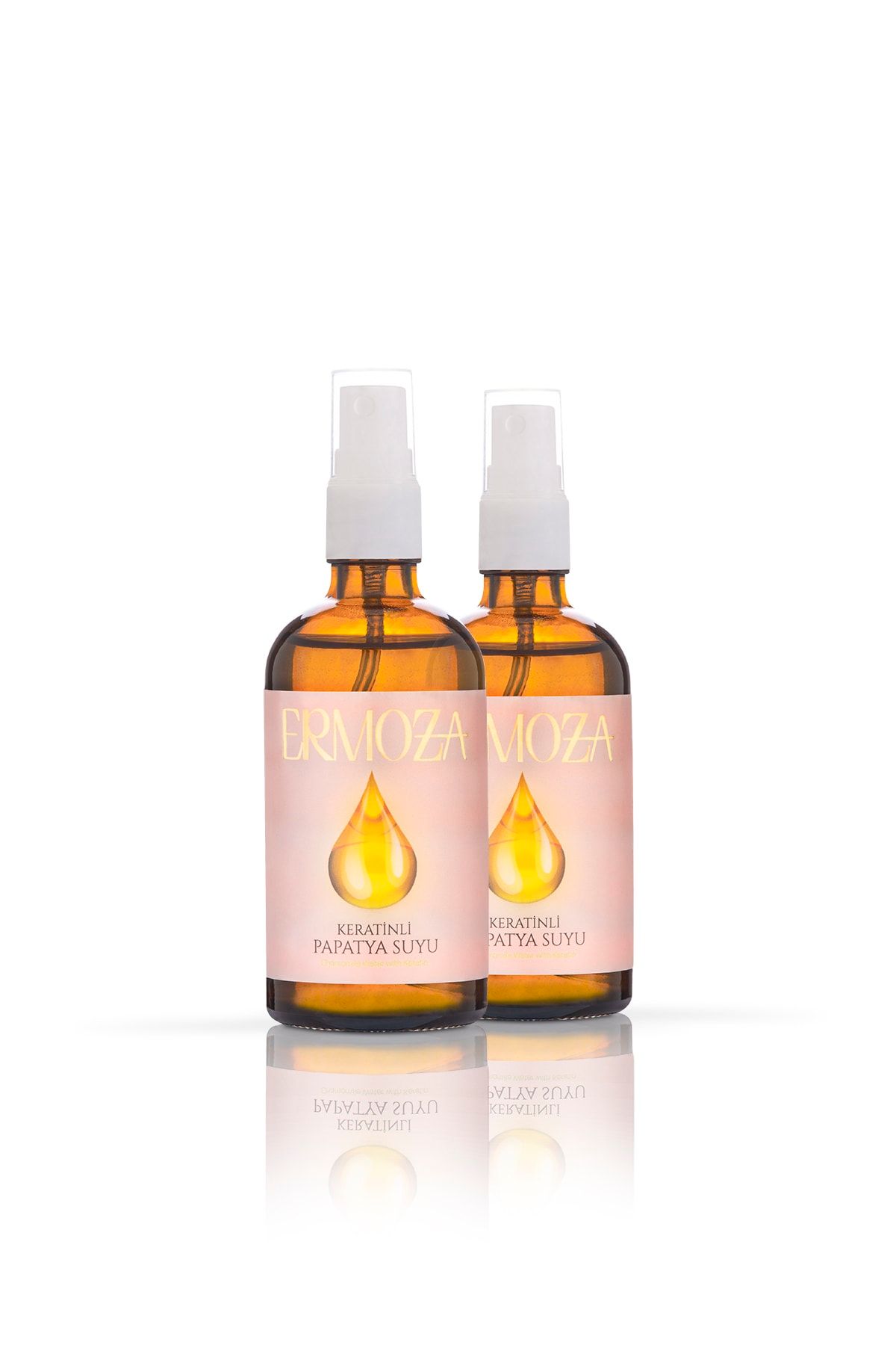 Ermoza Kozmetik Ermoza Keratin & Papatya Özlü Saç Bakımı Spreyi 100ml + 100ml Cam Şişe