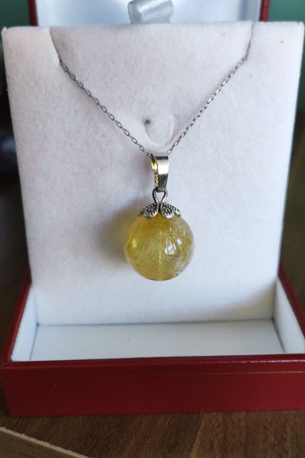 Natural Jewelleryy Sitrin Doğaltaş Kolye Ucu
