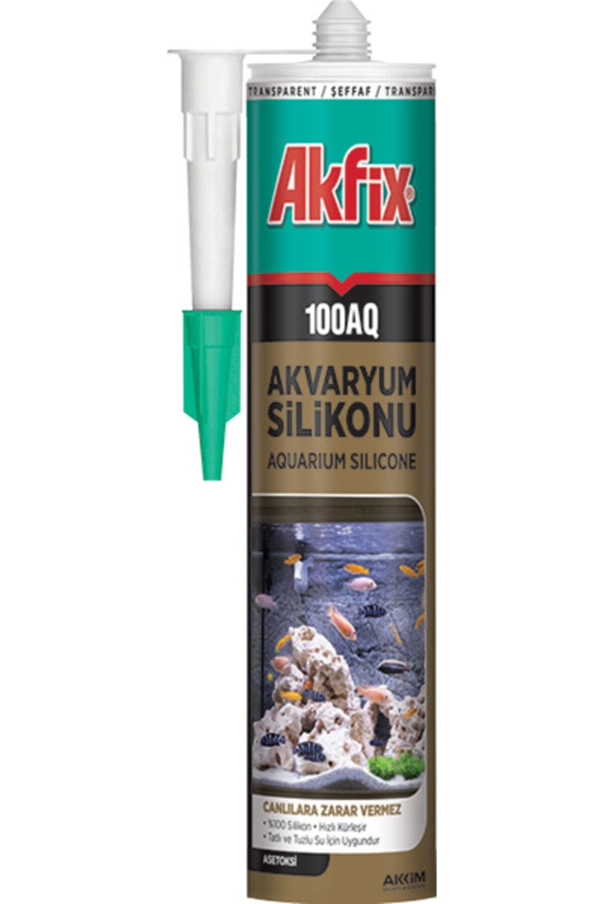 Akfix 100aq Akvaryum Silikonu 310ml Şeffaf %100 Silikon \