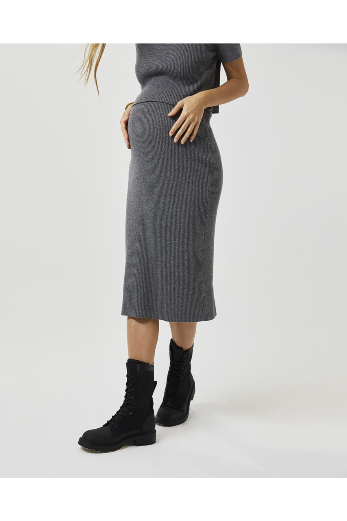 Style The Bump Yün Kaşmir İçerikli Triko Etek