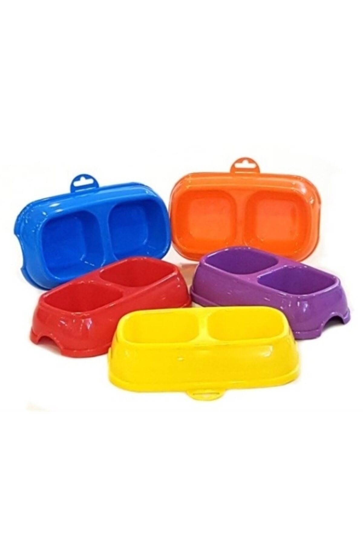 EvimShopping Çift Bölme Mama Ve Su Kabı Büyük Boy