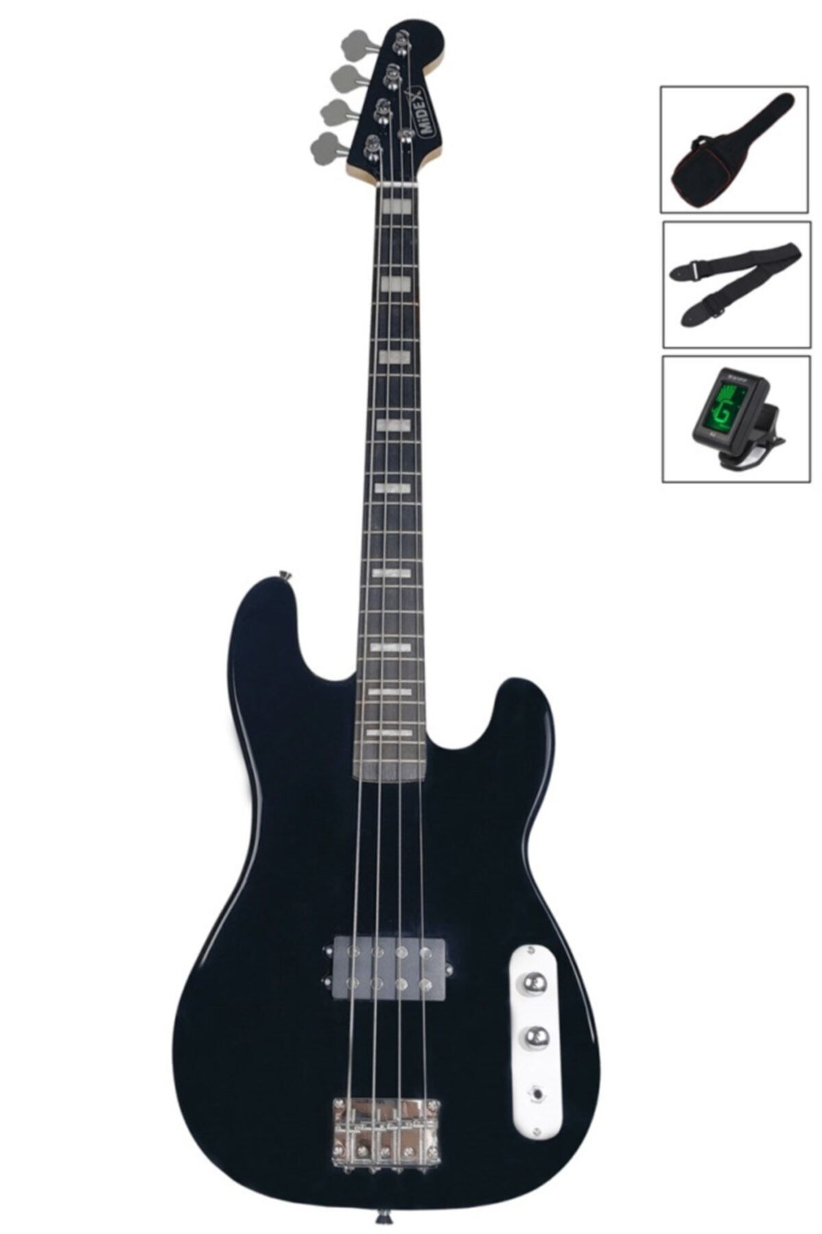 Midex Mbg400 Üst Segment Profesyonel Bass Gitar 4 Telli (çanta Askı Tuner))