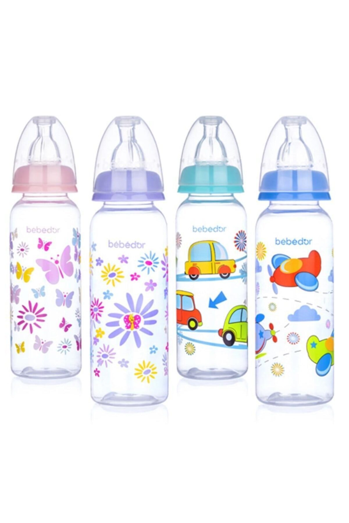 Bebedor Silikon Emzikli Desenli Pp Biberon 250 Ml 3+ Ay