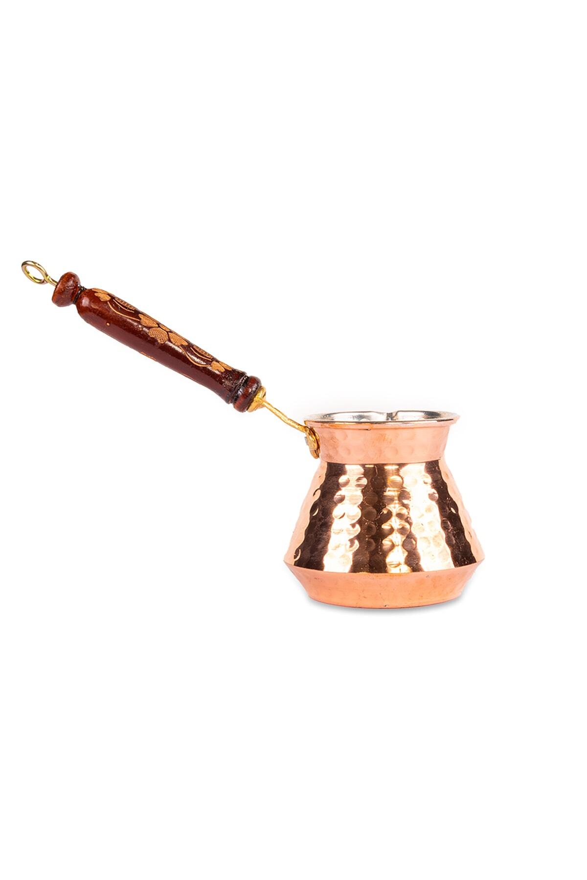 Handygoo Kırmızı Dövme Bakır Cezve 4 Kişilik