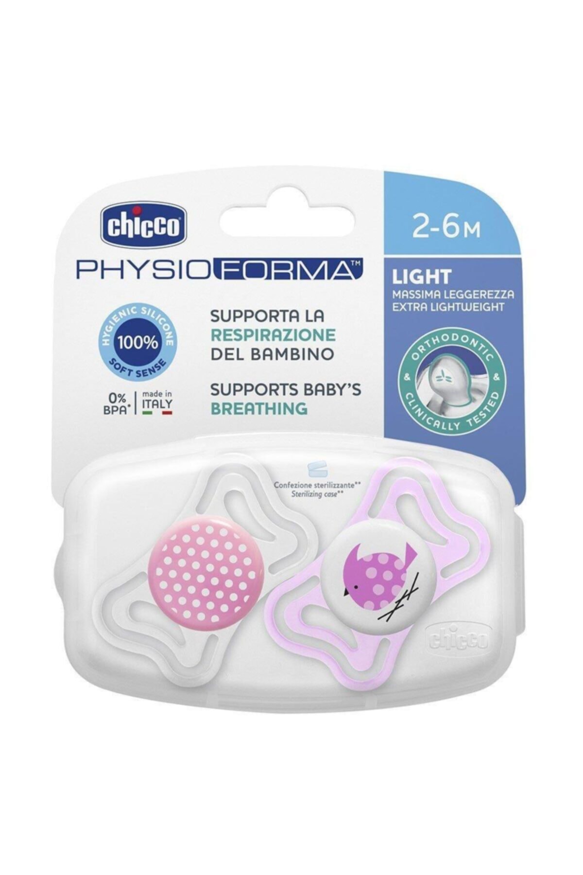 Chicco Physio Light Silikon Emzik 2li