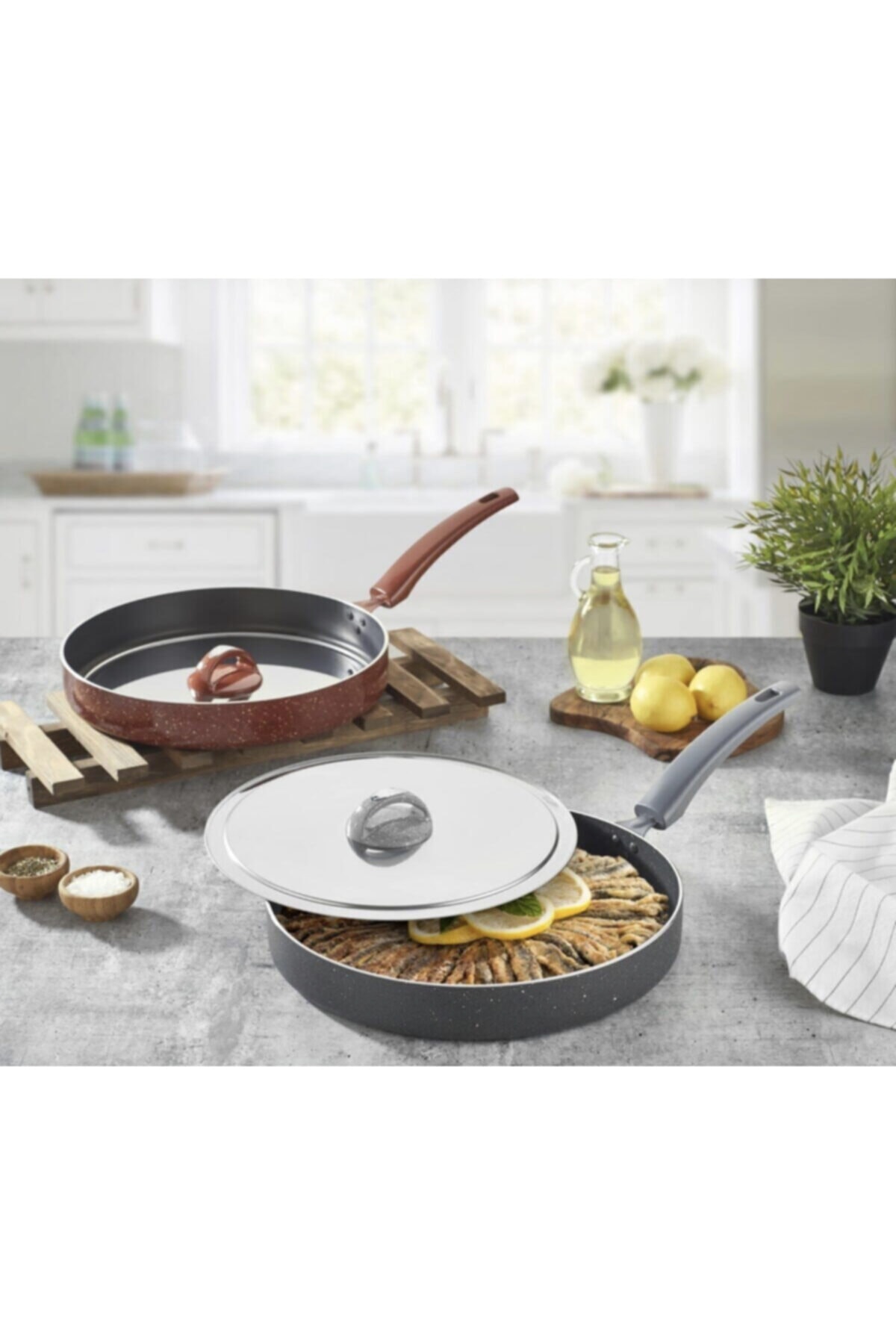 Eda Balık Tavası Granit 30 Cm