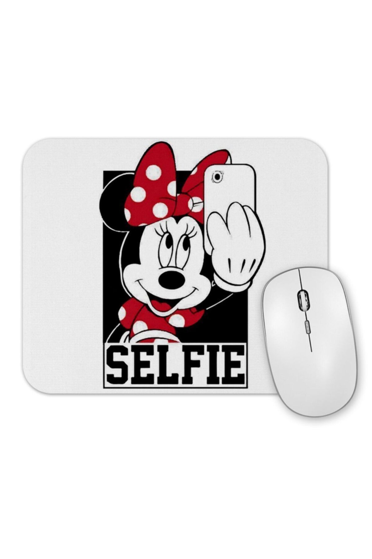 Baskı Dükkanı Miki Mouse Minnie Tirando Selfie Mouse Pad