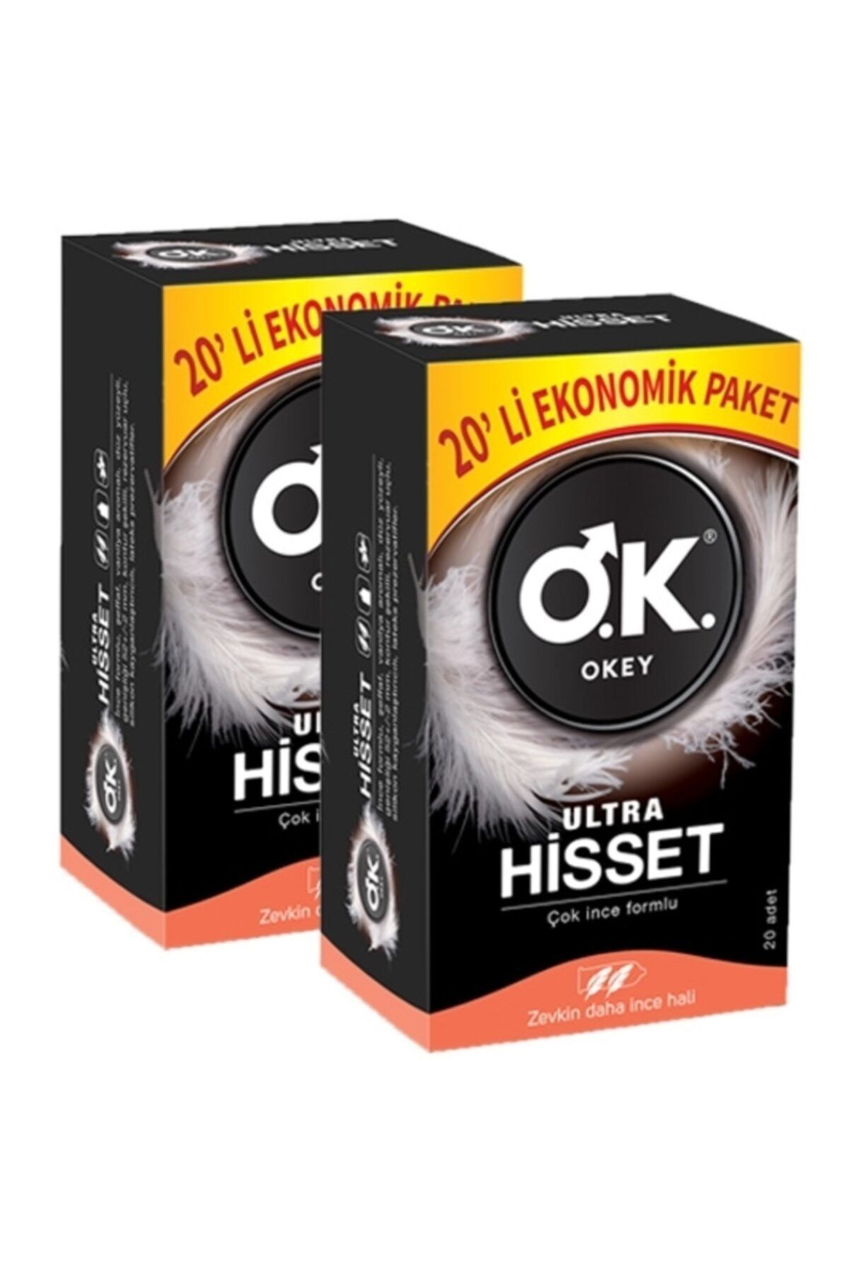 Okey Prezervatif Ultra Hisset 20 Li X 2 Adet (40 Lı)