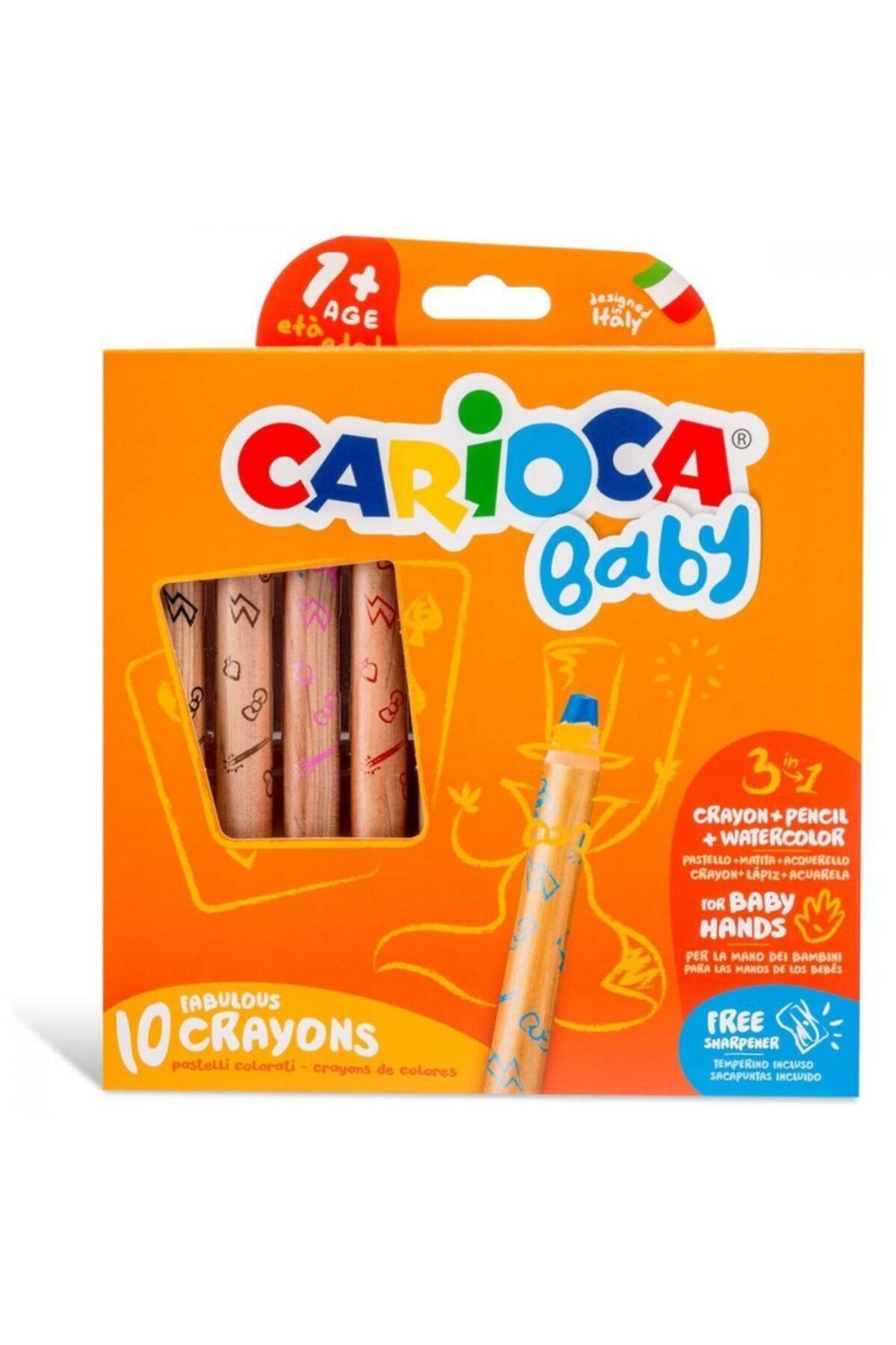 CARIOCA Baby Jumbo Ahşap Gövdeli Boya Kalemi 10lu