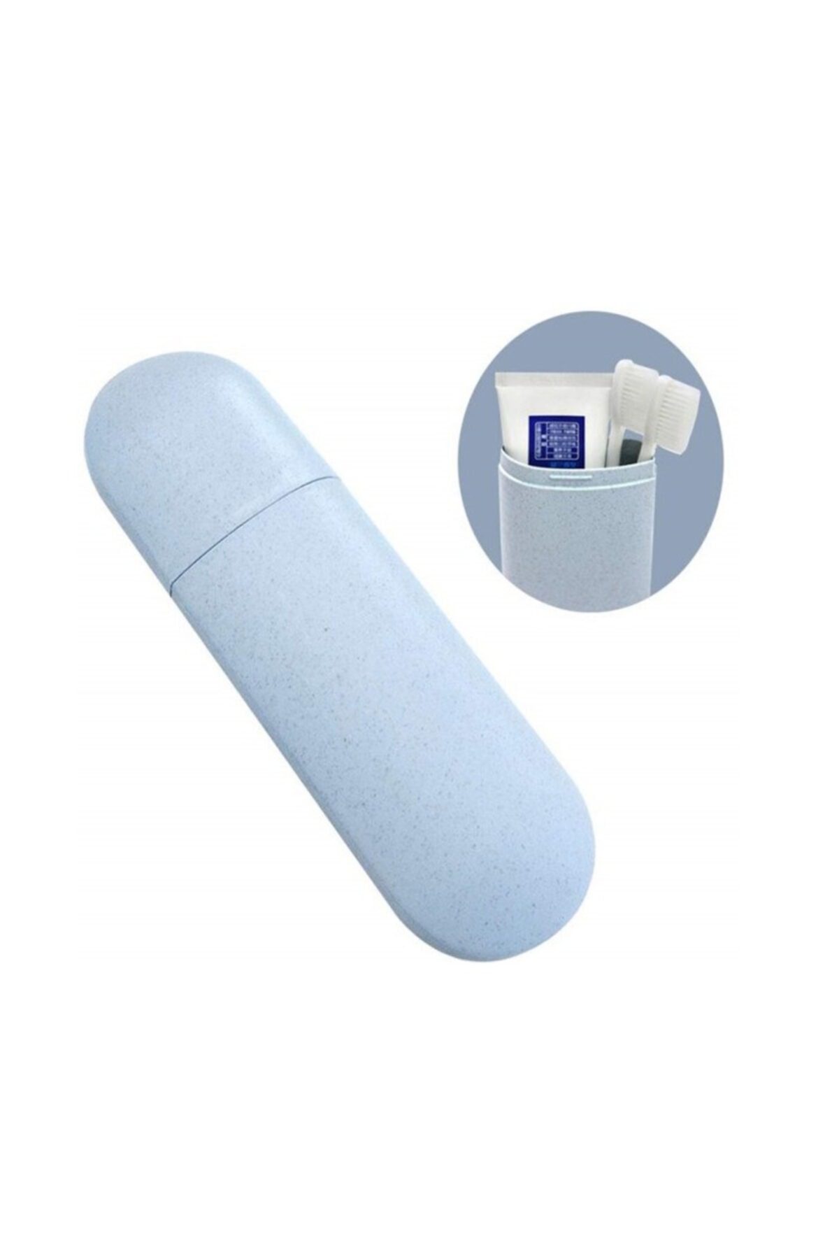 Disinfex Diş Fırçası Kapsül Seyahat Kabı Mavi