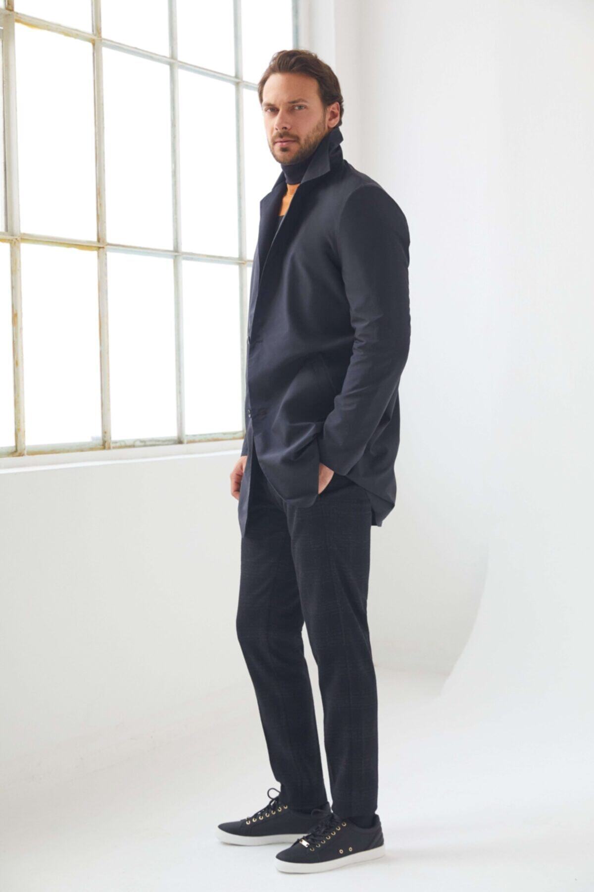 ANCQA.EI9 Liverpool Lacivert Su Geçirmez Trençkot