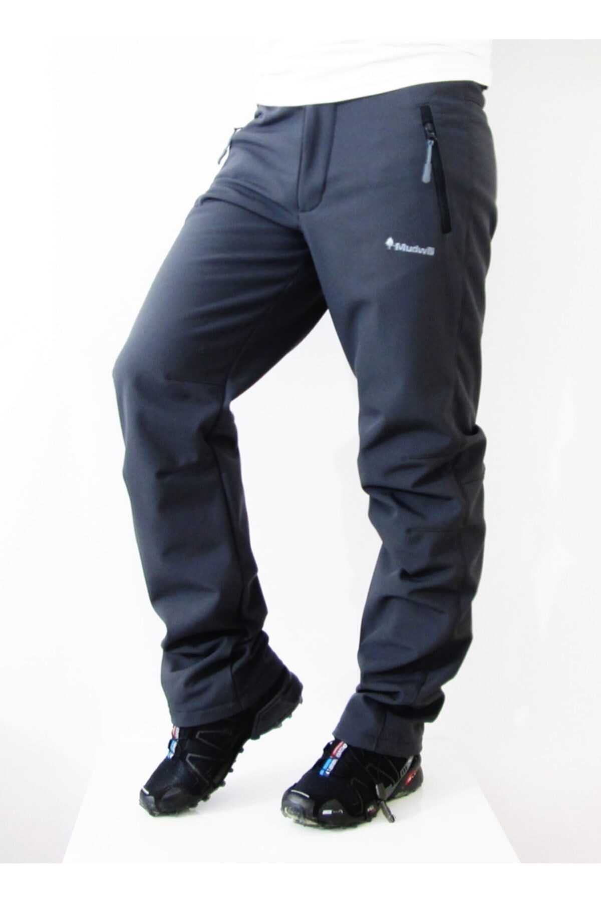 Mudwill Erkek Gri Outdoor Kışlık Polarlı Softshell Pantolon