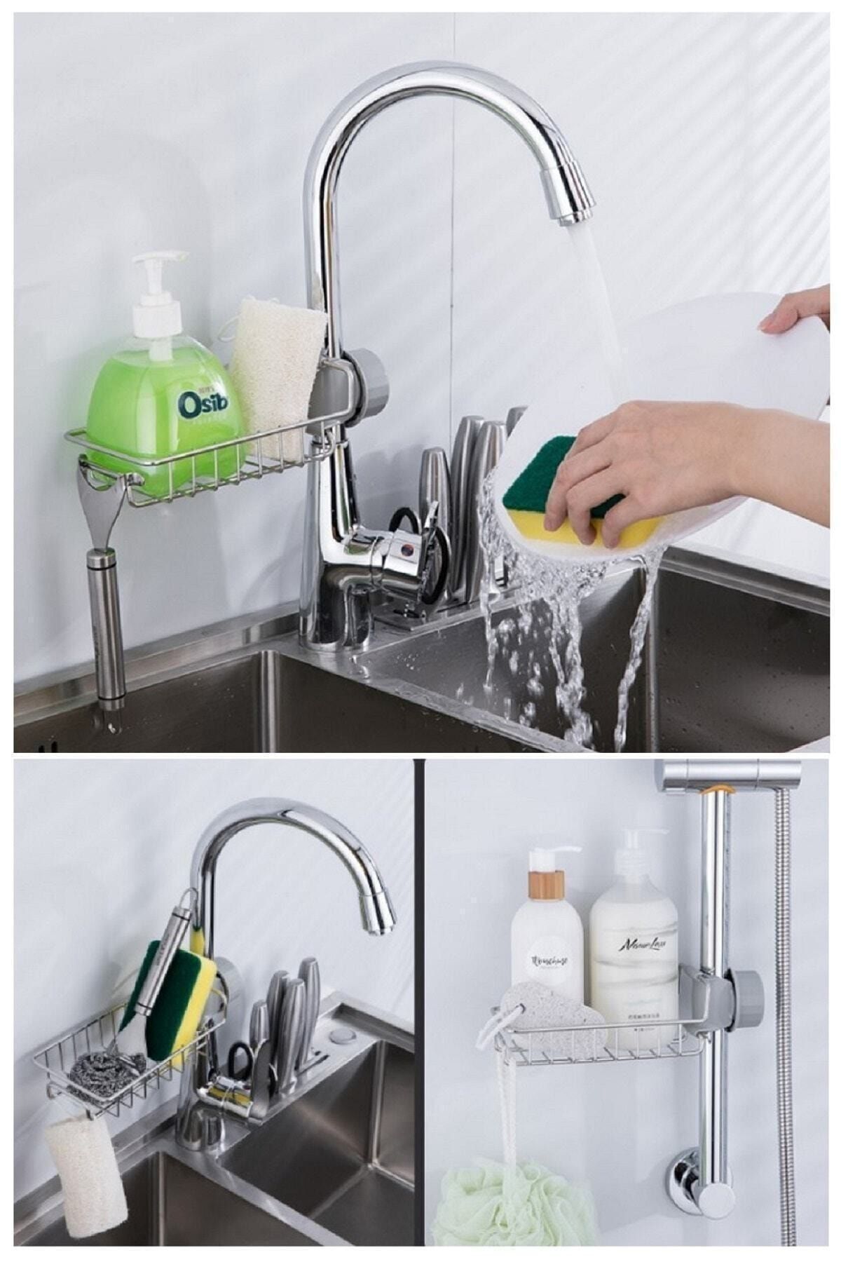 TUTYAKALA Pratik Tek Katlı Mutfak Banyo Organizer Raf