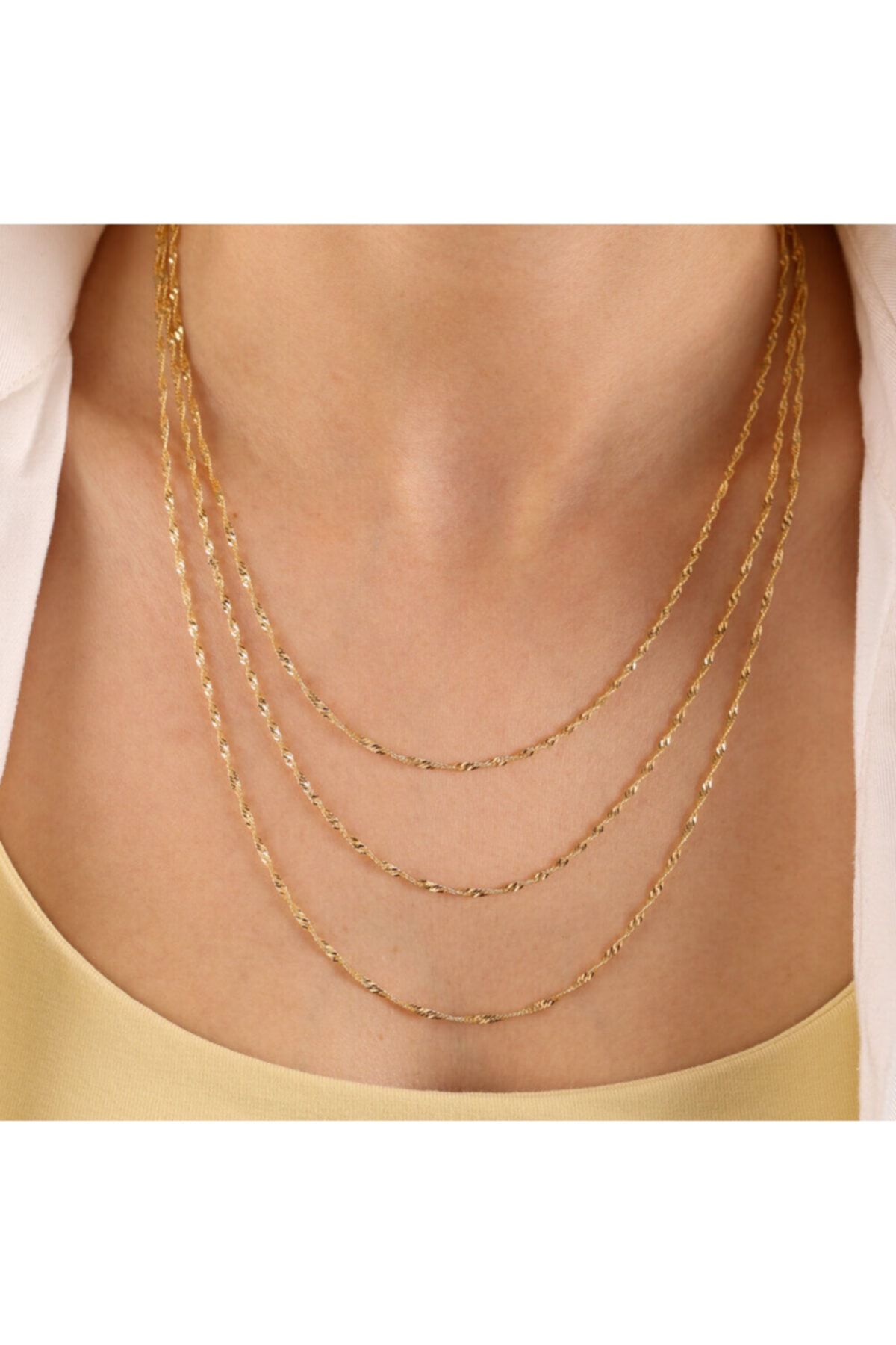Sembol Gold 14 Ayar Altın 45 cm Singapur Zincir