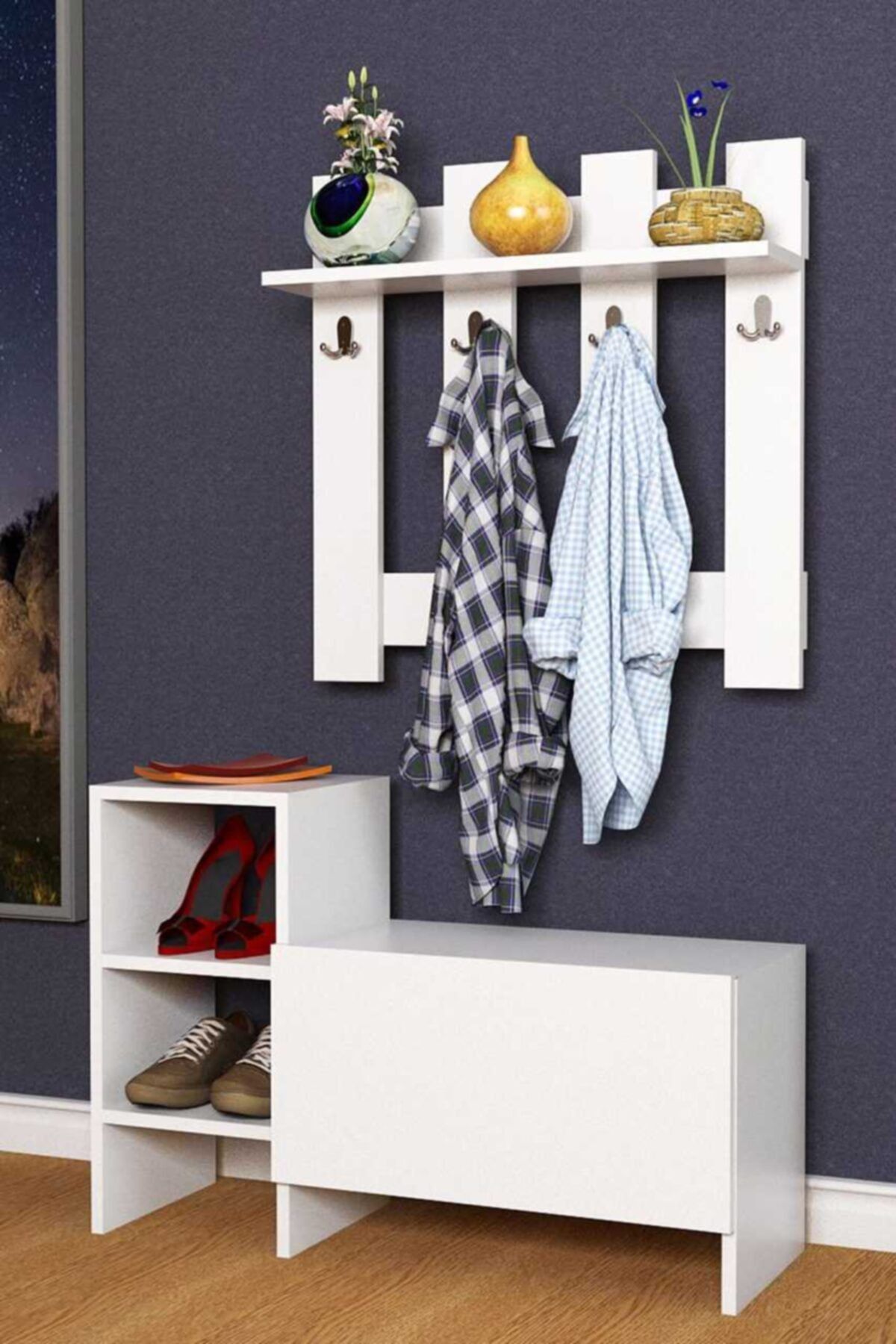 EraHome Elbise Askılıklı Portmanto Dolabı