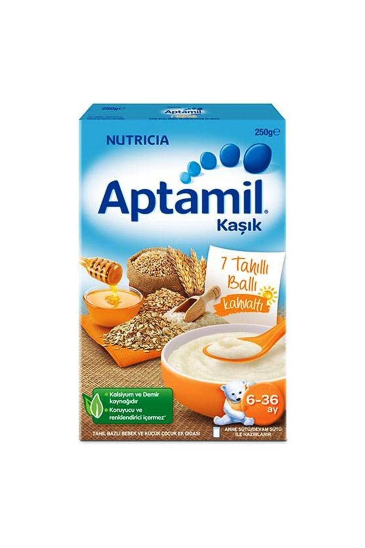 Milupa Aptamil 7 Tahıllı Ballı Kaşık Maması 250 Gr