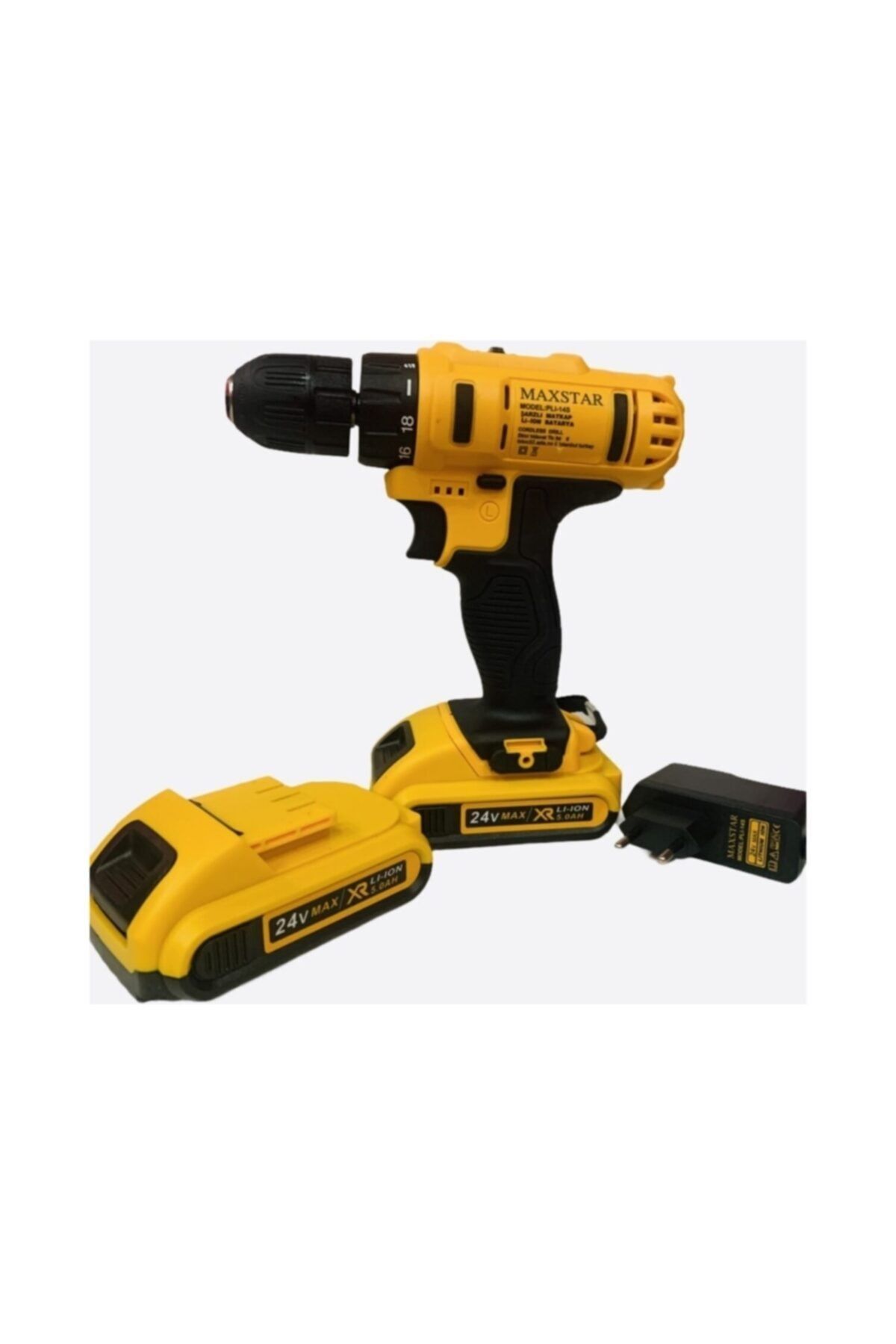 Maxstar Şarjlı Matkap Darbesiz 24v 5ah 25 Parça Uç Hediyeli
