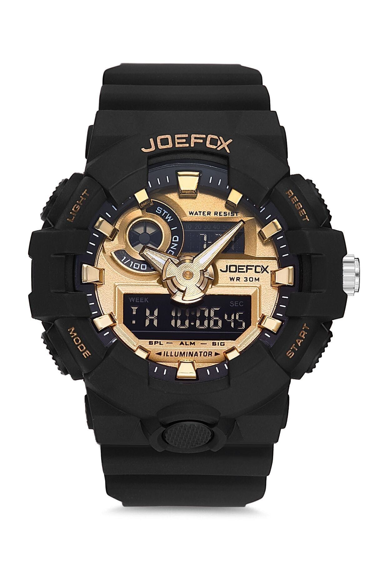 Joefox Dijital Analog Silikon Kordon Erkek Kol Saati